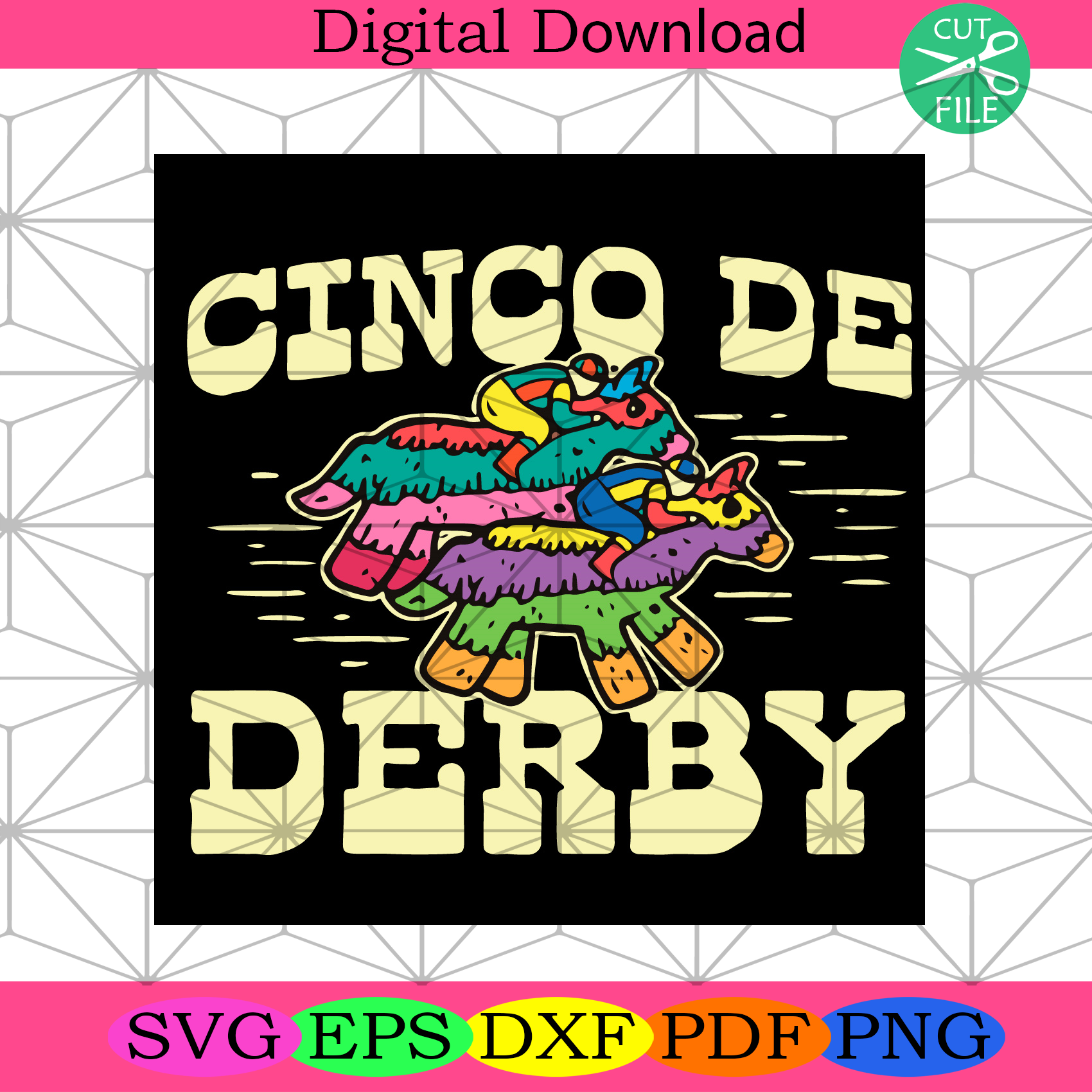 Derby Party Pinata Cinco De Horse Race Kentucky Svg Trending Svg