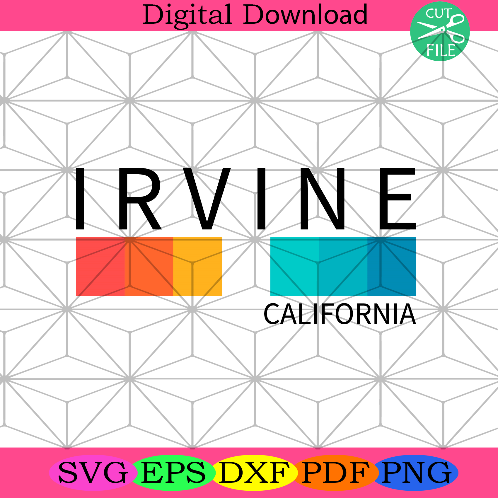 Vintage Irvine California CA Retro Svg Trending Svg, Trending Svg