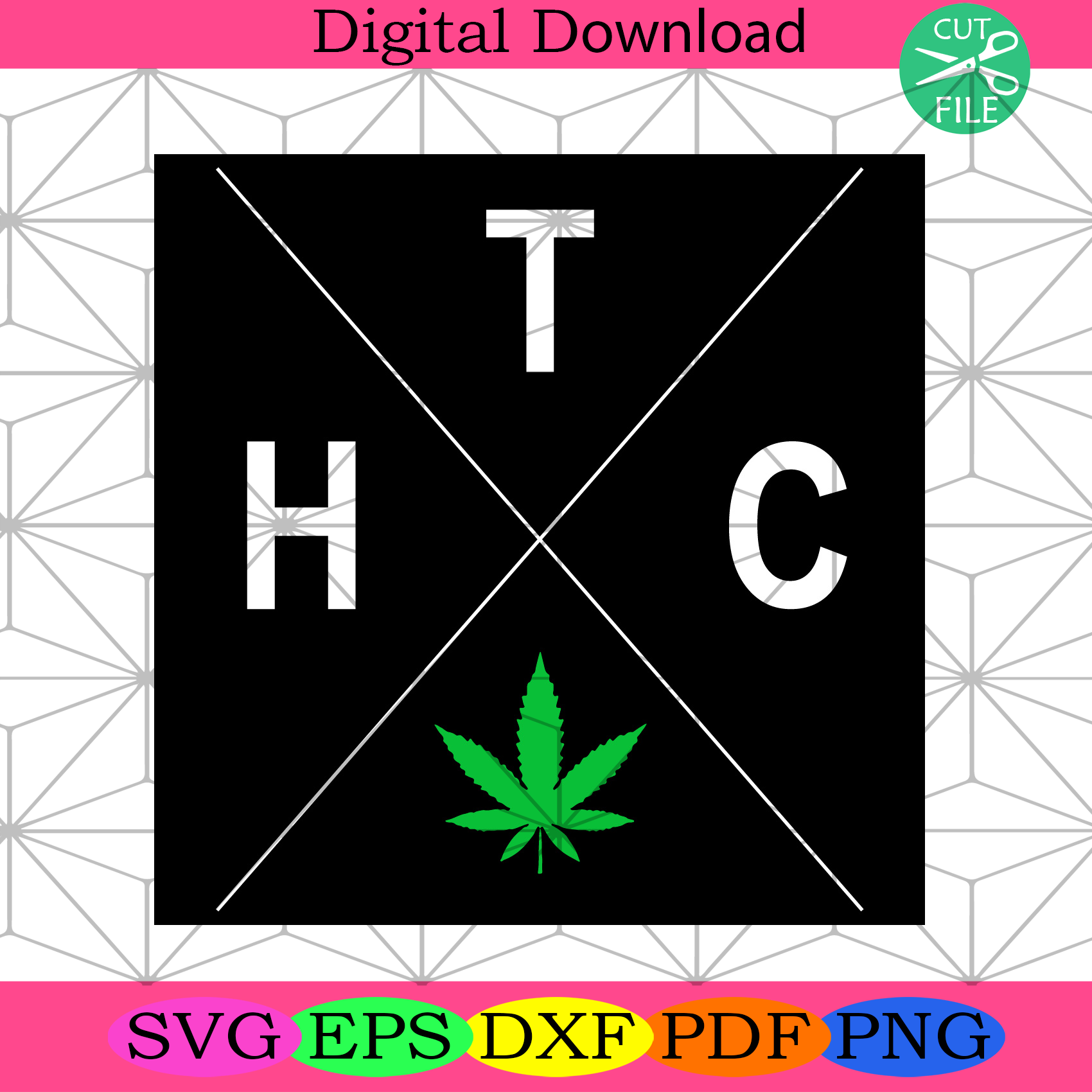 Thc Marijuana Leaf Cool Cannabis Weed Svg Trending Svg, Thc Svg