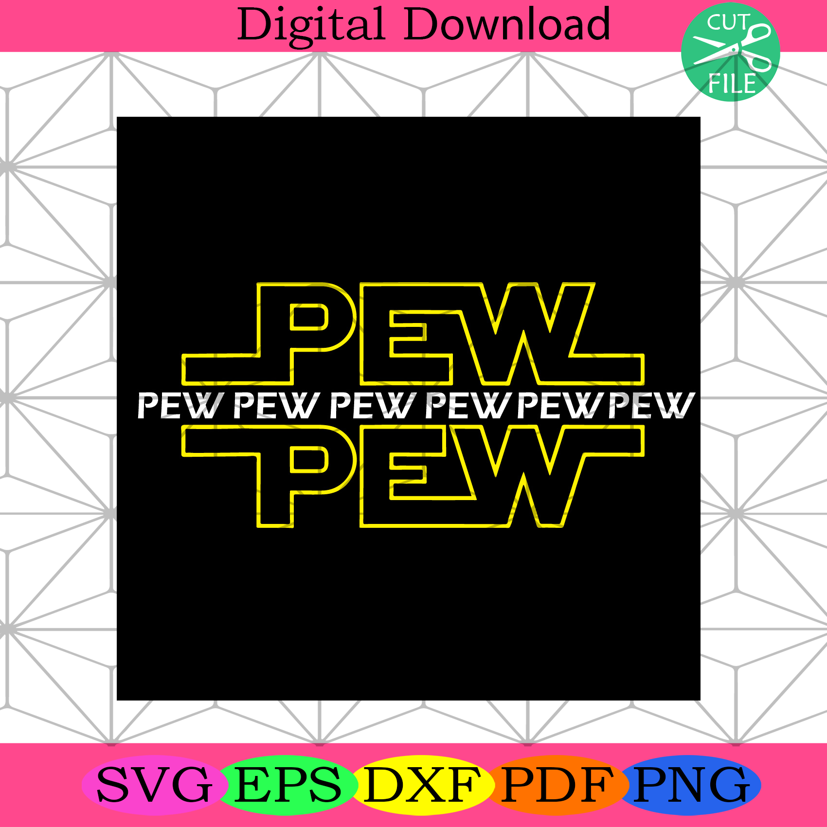 Pew Pew Pew Star Wars Font Svg Trending Svg, Pew Svg