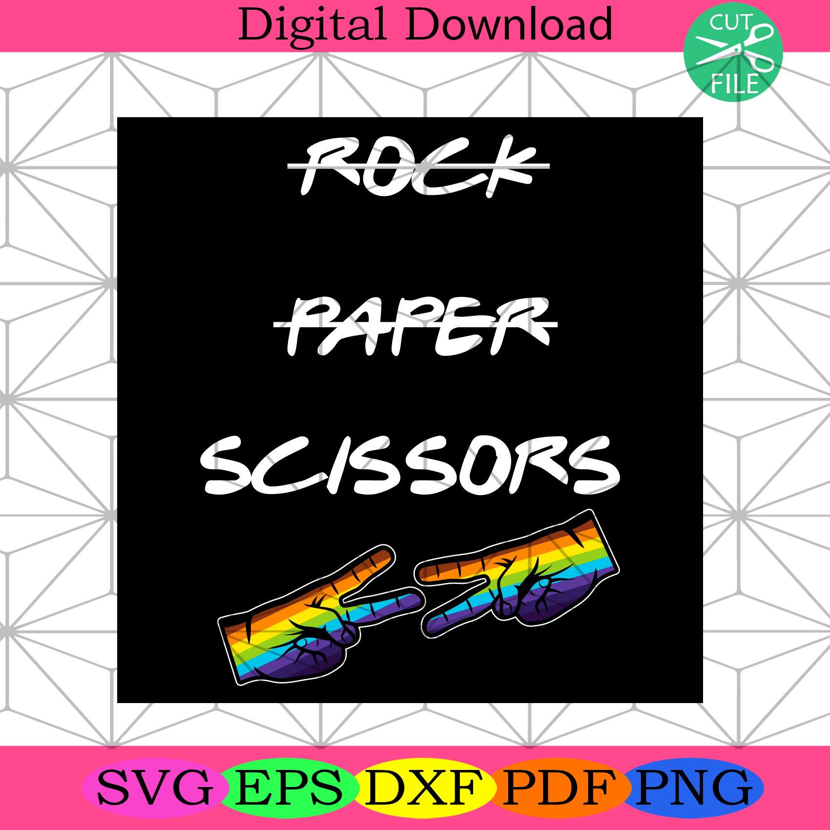 Rock Paper Scissors Svg Trending Svg, Rock Svg, Paper Svg