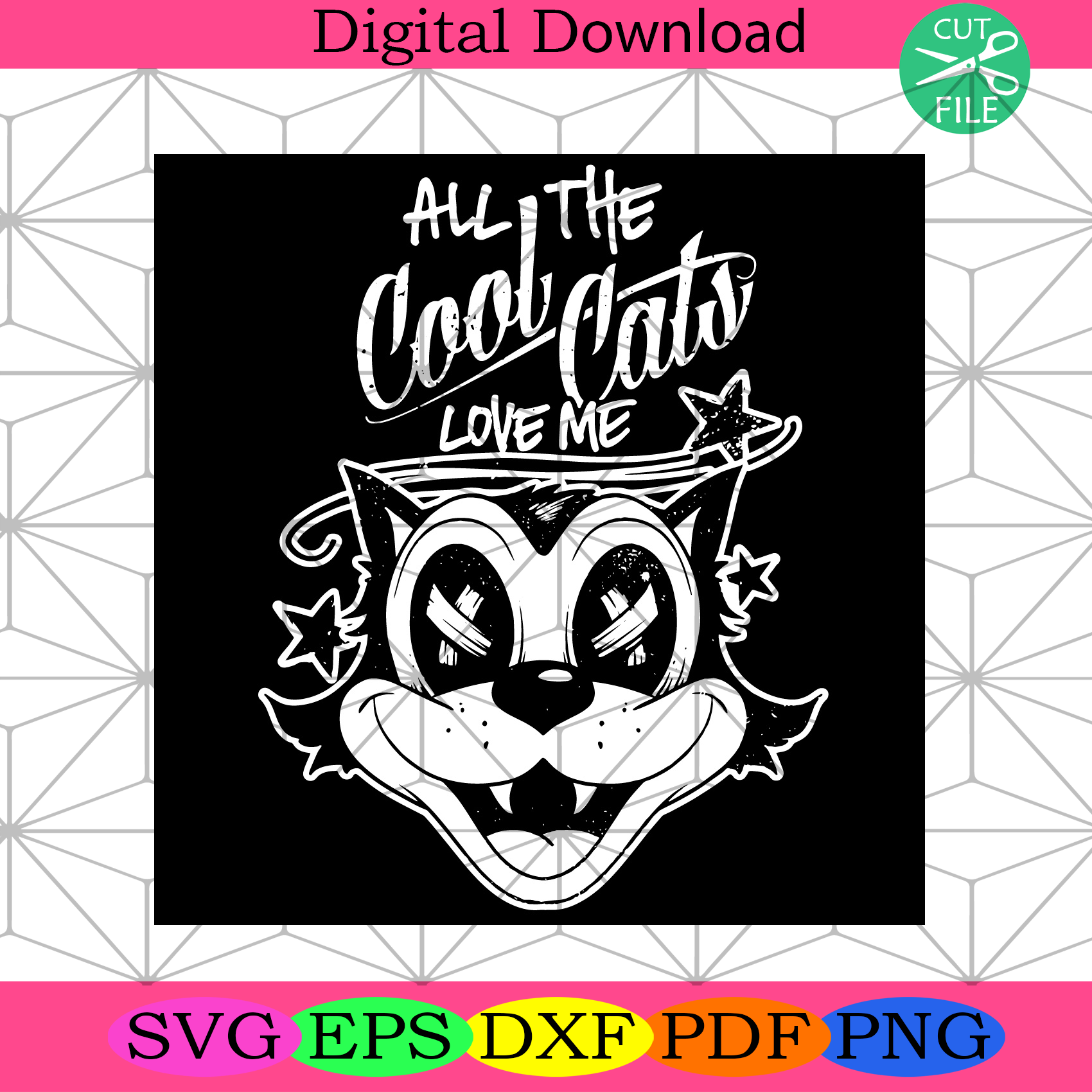 All the Cool Cats Love Me Svg Trending Svg, Cool Cat Svg, Cat Svg