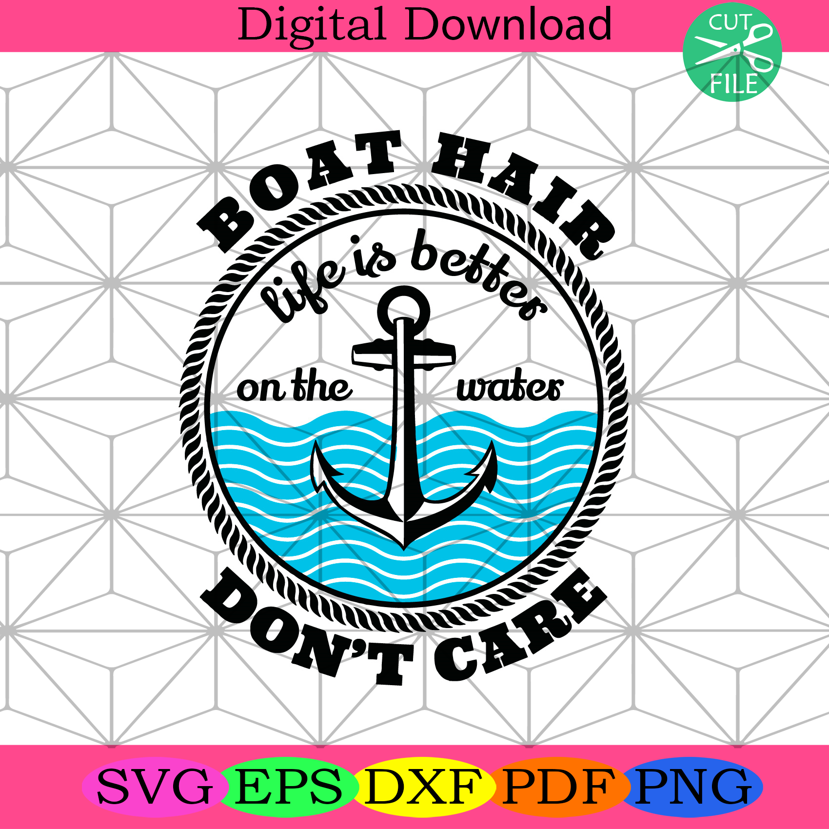 Boat Hair Dont Care Svg Trending Svg, Boat Svg, Boat Hair Svg