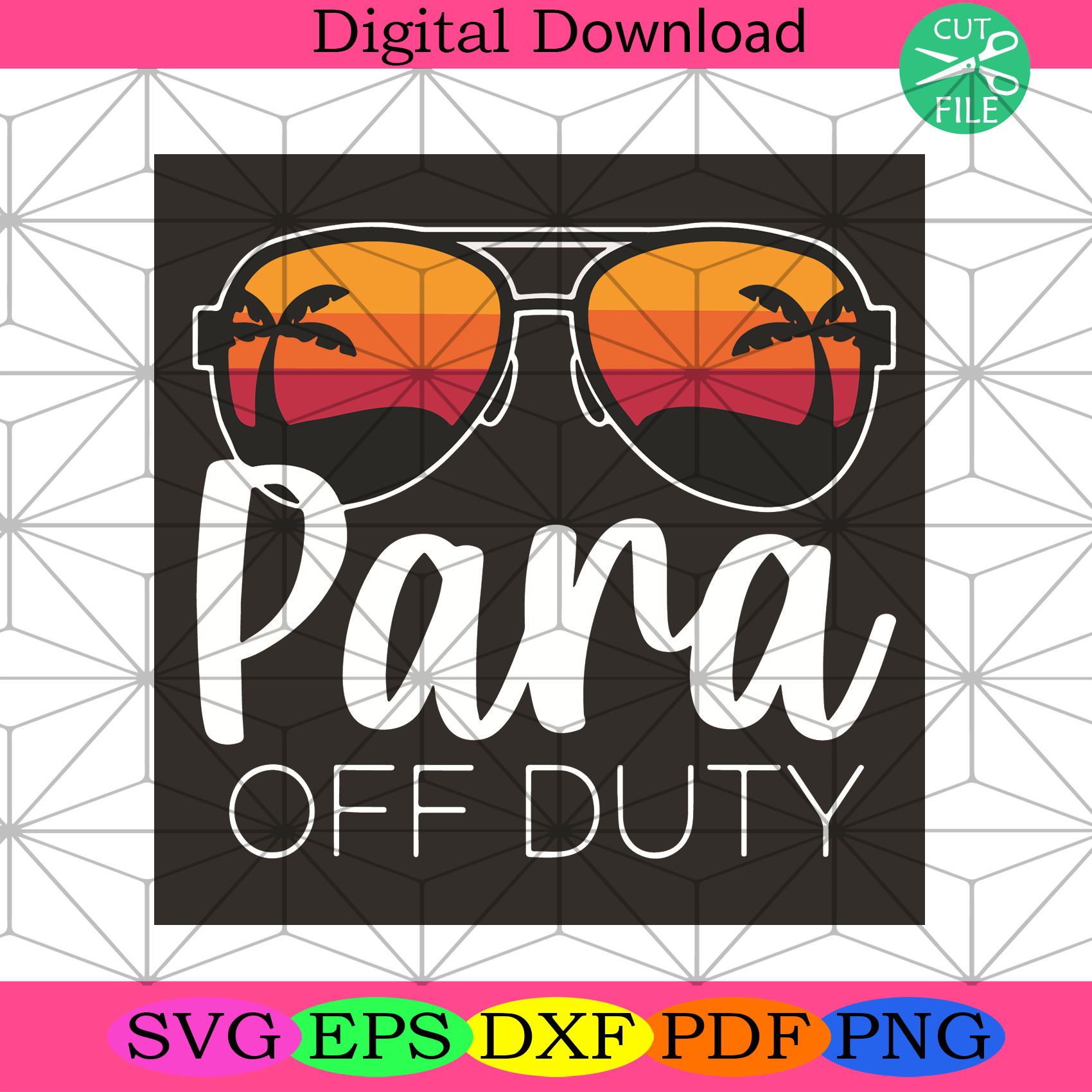 Para Off Duty Sunglasses Beach Sunset Svg Trending Svg