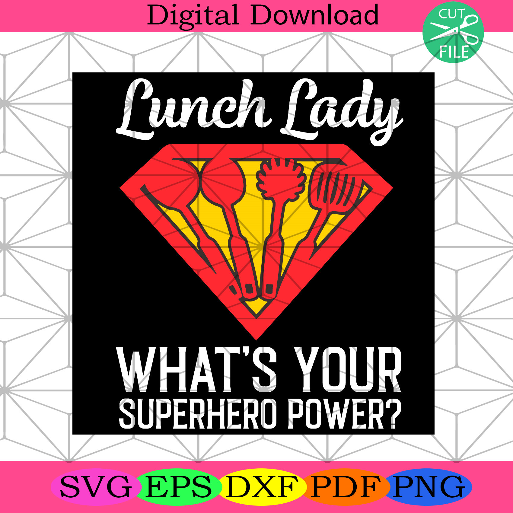 Lunch Lady Superhero Svg Trending Svg, Lunch Svg, Lady Svg