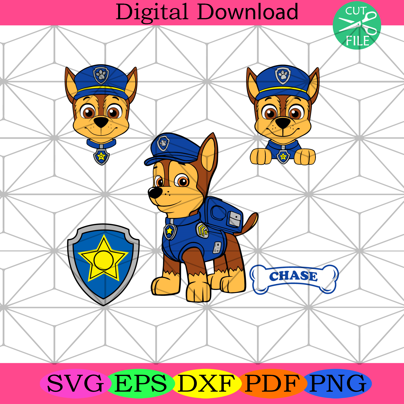 Paw Patrol Police Bundle Svg Trending Svg, Paw Patrol Svg