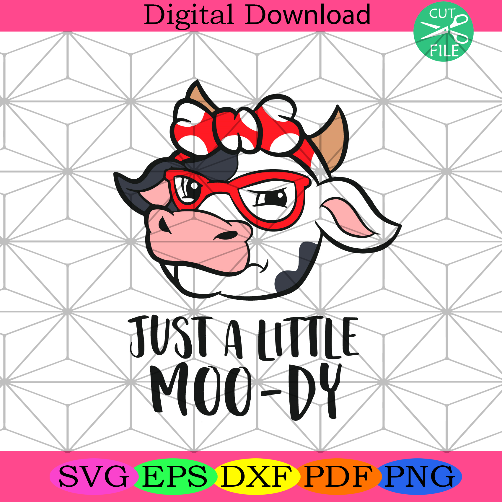 Just A Little Moody Svg Trending Svg, Cow Svg, Cute Cow Svg