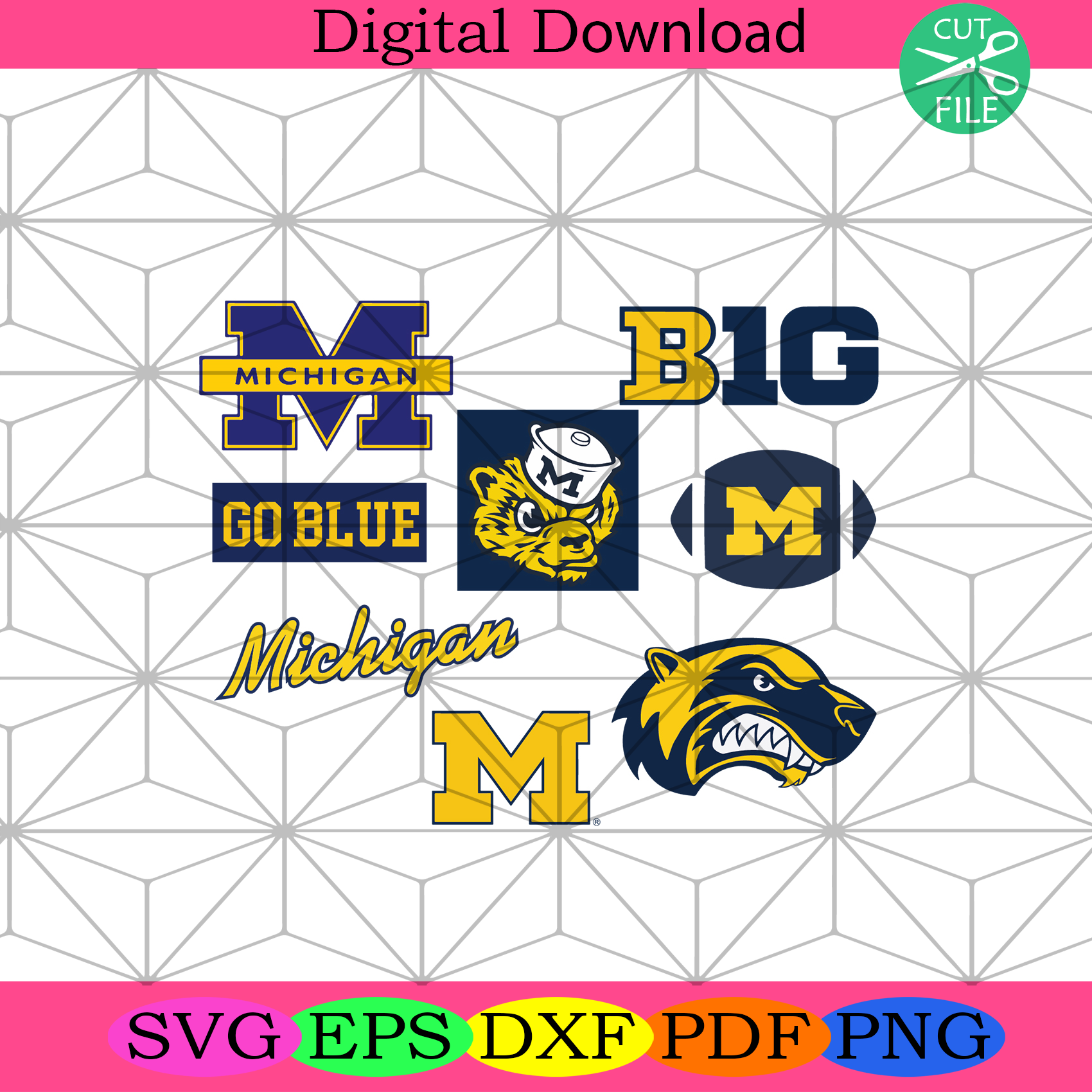 Michigan Wolverines Bundle Svg Trending Svg, Michigan Svg