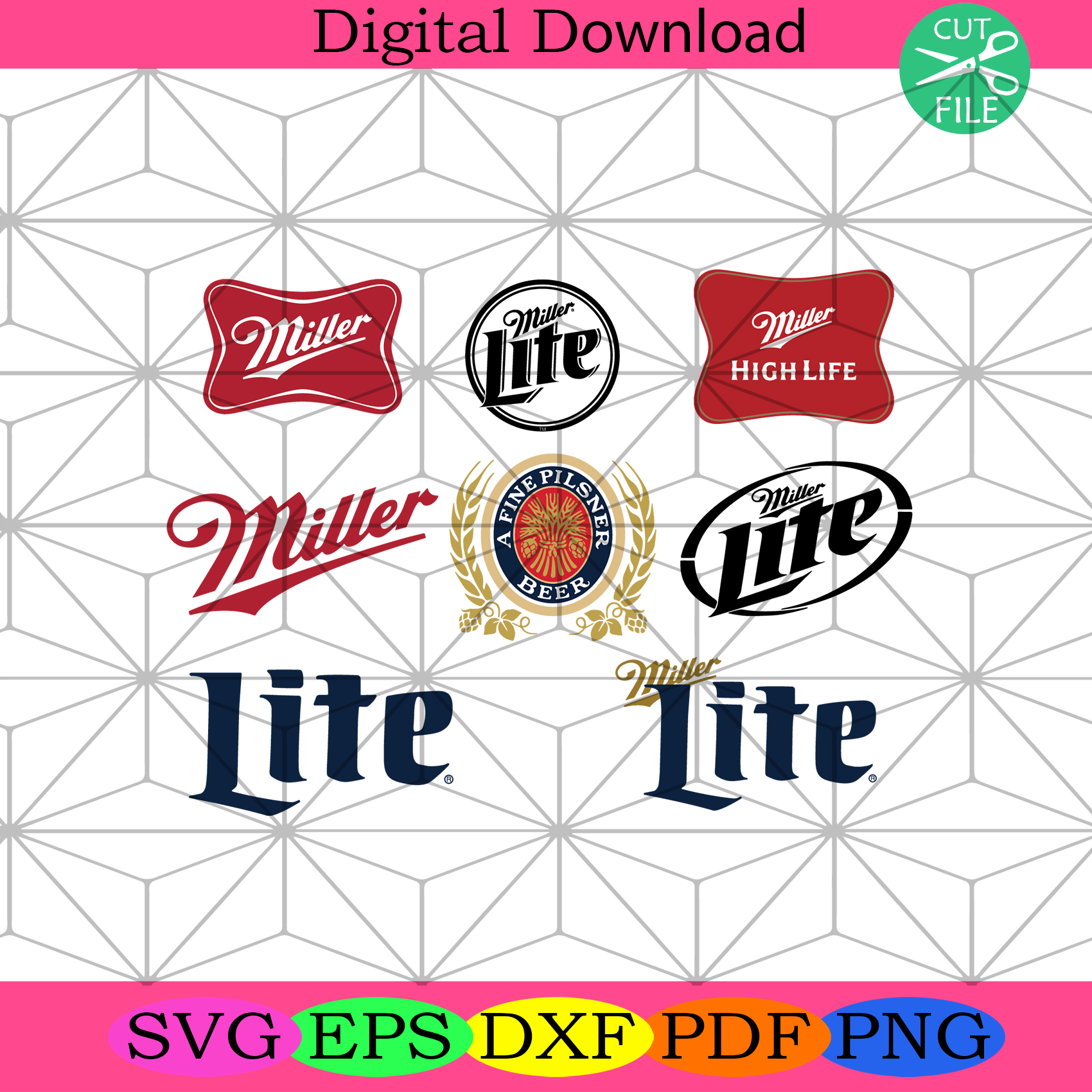 Miller Lite Beer Logo Bundle Svg Trending Svg, Miller Lite Beer Svg