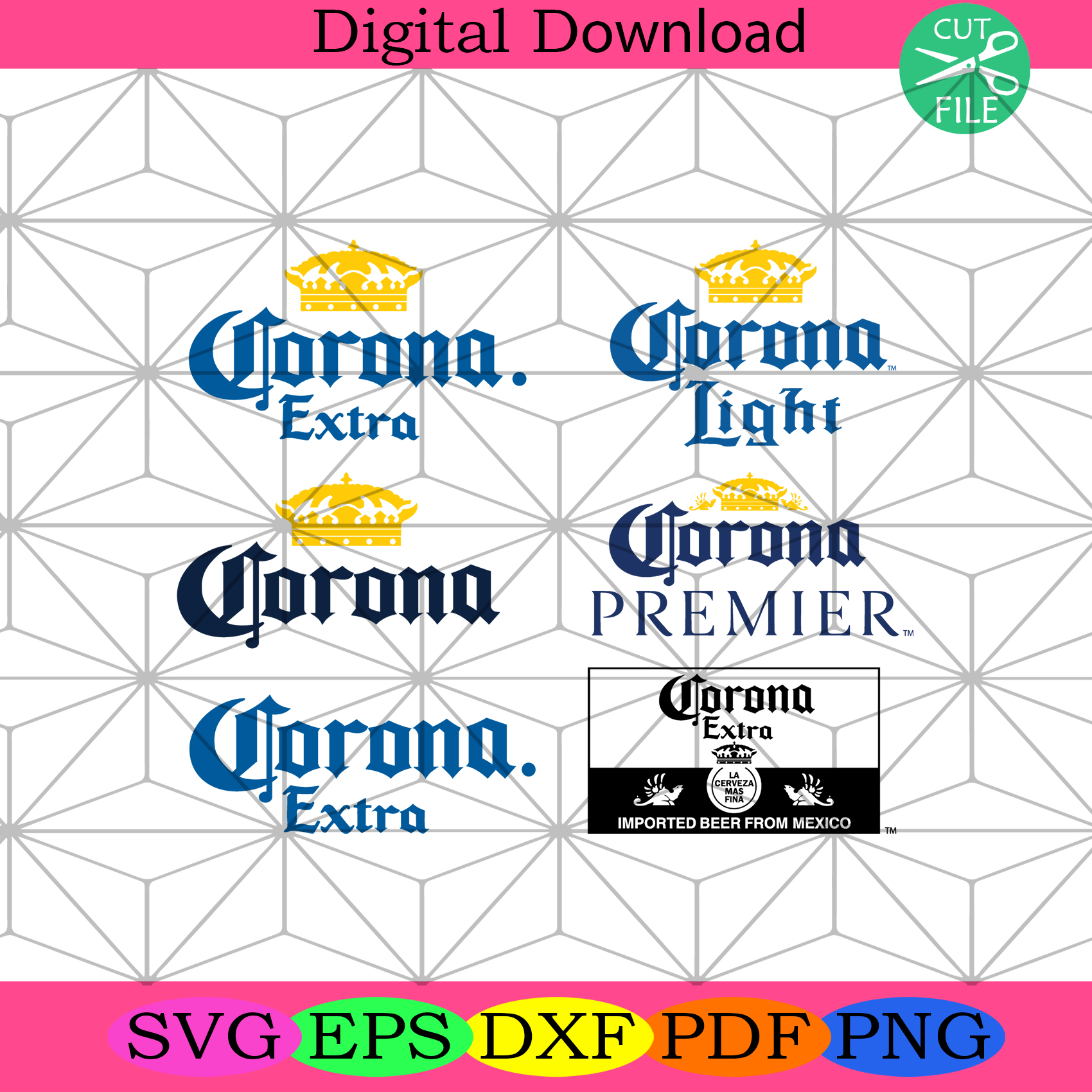 Corona Extra Beer Logo Bundle Svg Trending Svg, Beer Svg, Corona Svg