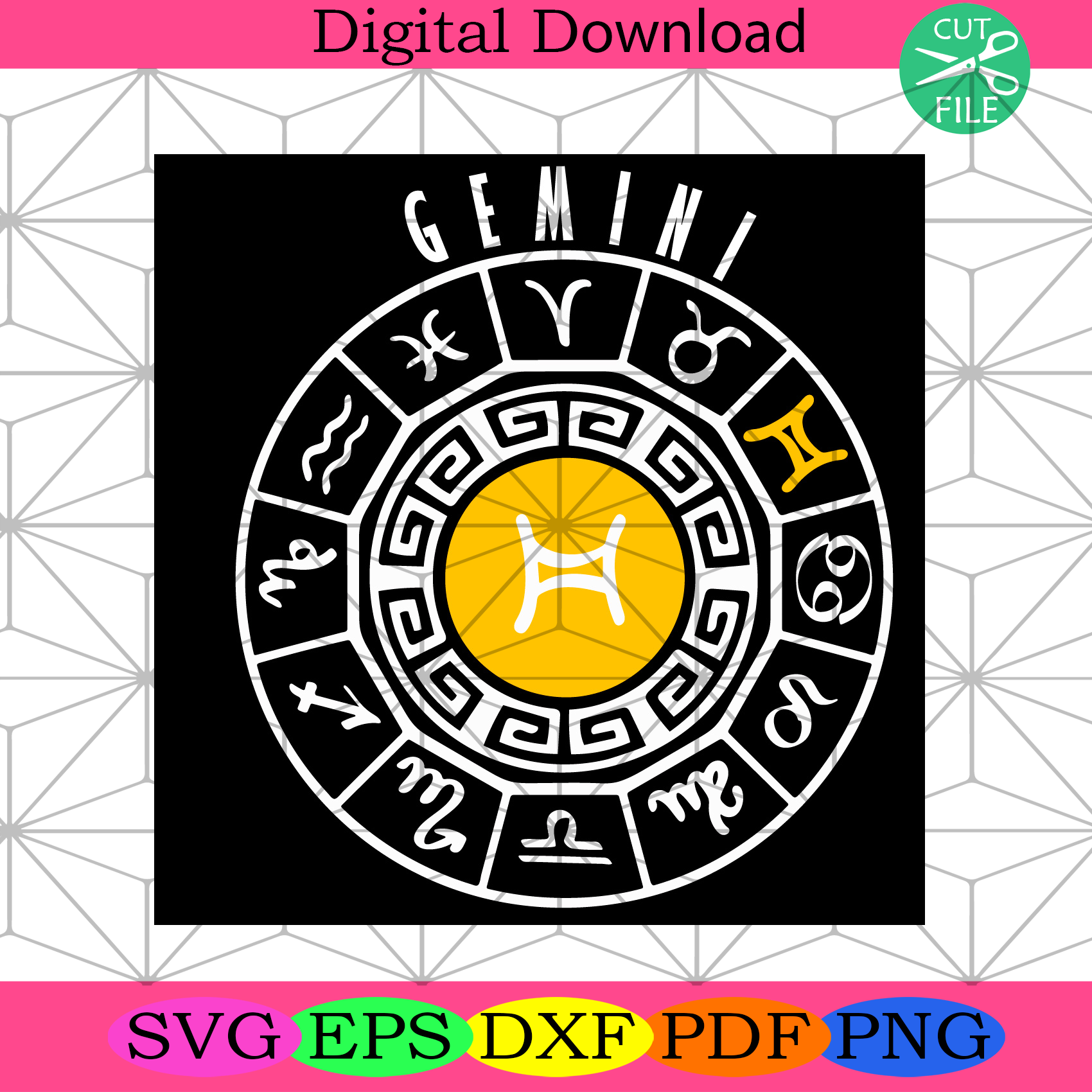 Gemini Zodiac Sign Horoscope Star Signs Astrology Svg Trending Svg