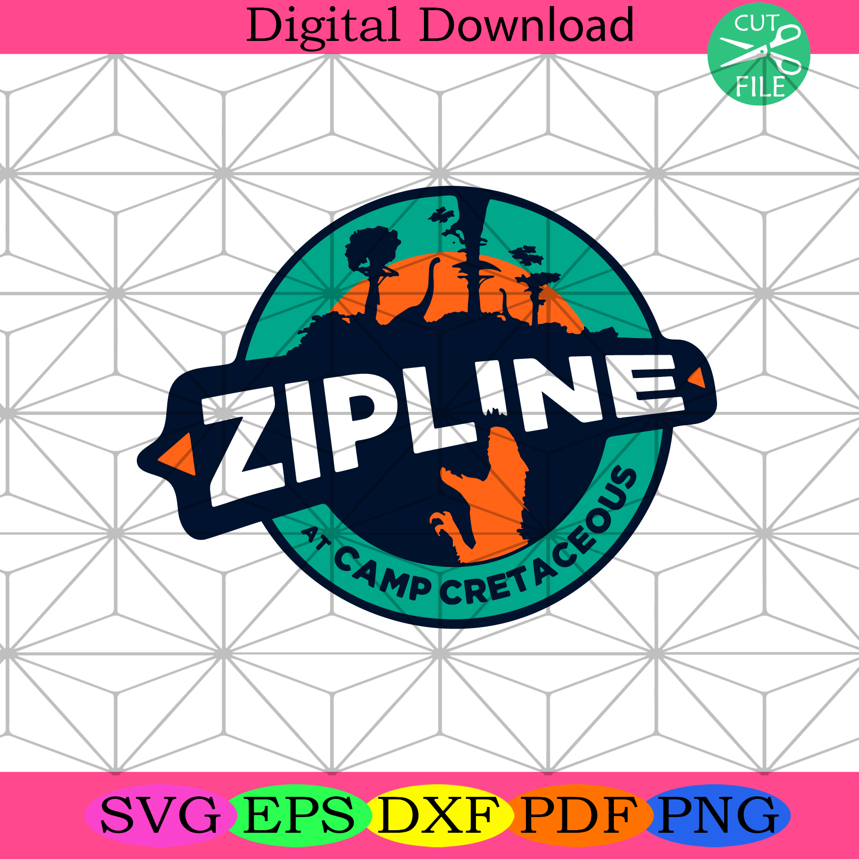 Jurassic World: Camp Cretaceous Zipline Svg Trending Svg