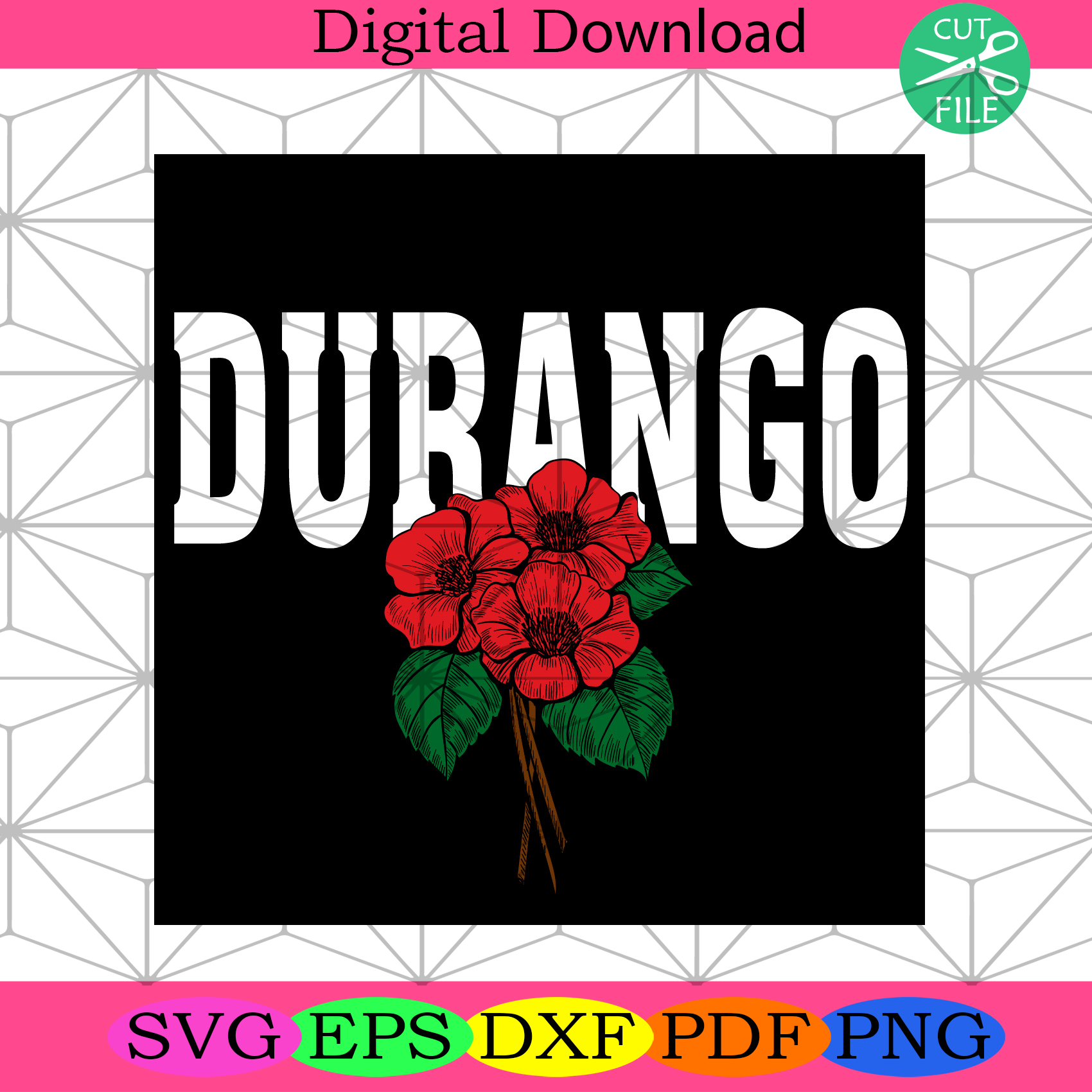 Durango Rose Svg Trending Svg, Vintage Rose Svg, Rose Svg