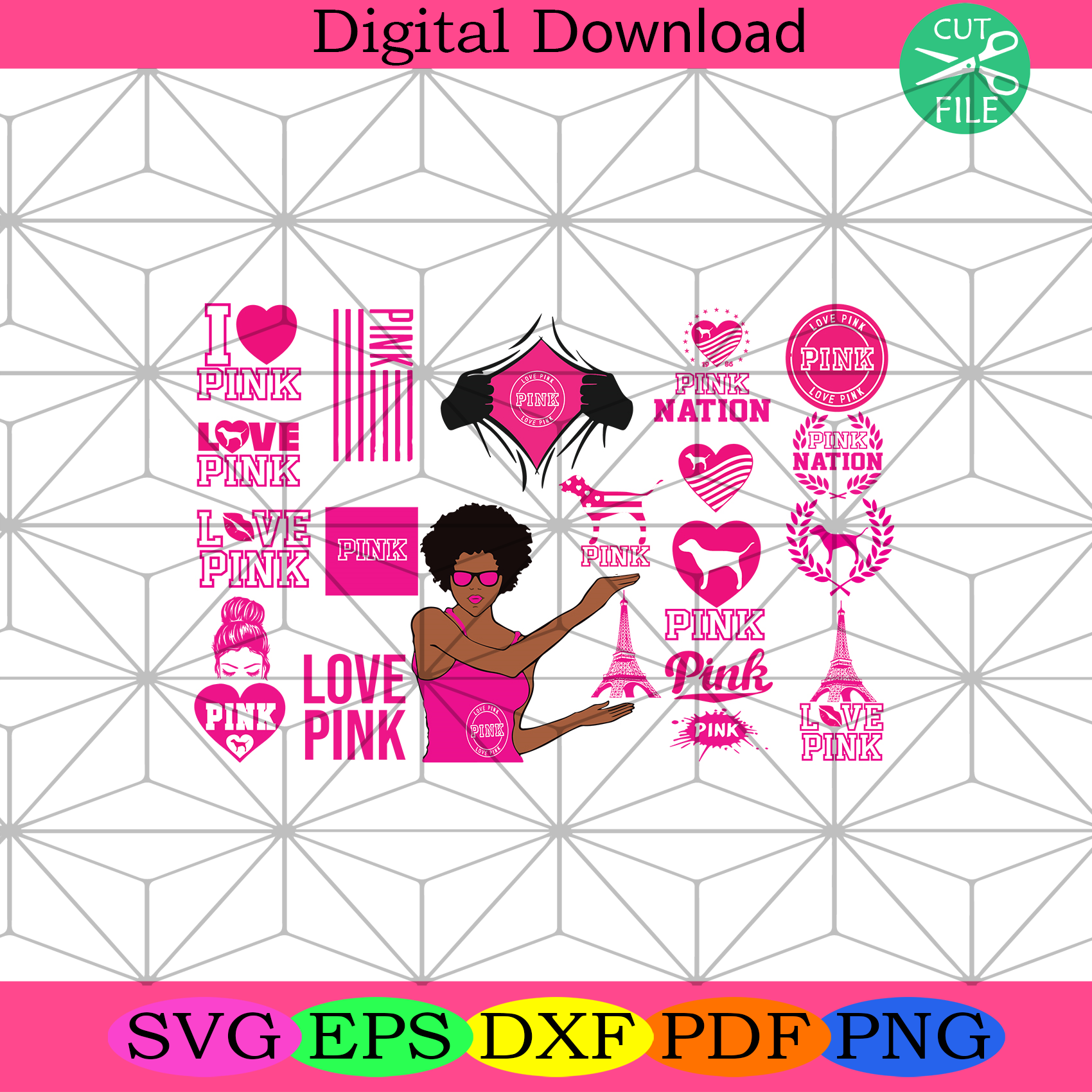 Love Pink Svg Trending Svg, Pink Girls Svg, Pink Svg