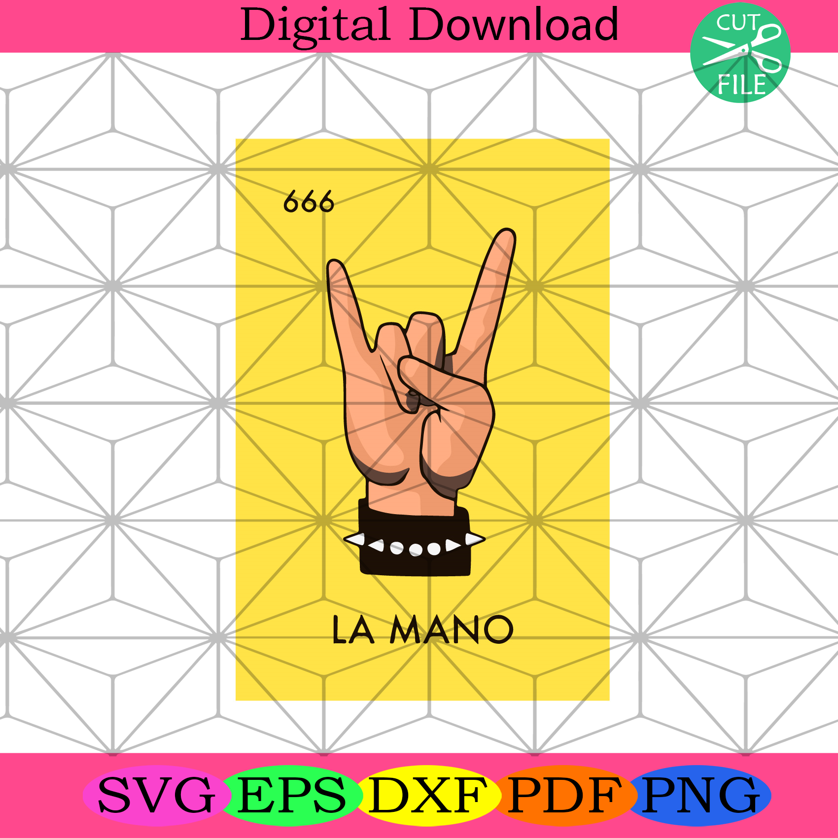 La Mano Mexican Lottery Parody Devil Horns Svg Trending Svg