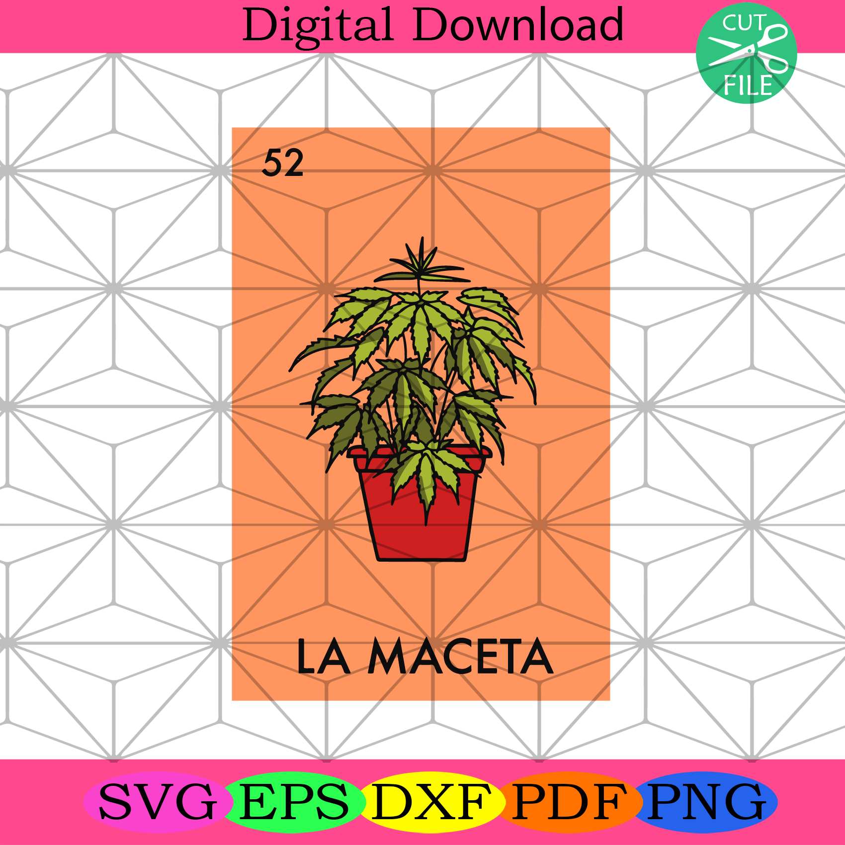 La Maceta Pot Plant Funny ,Mexican Lottery ,Parody Marijuana