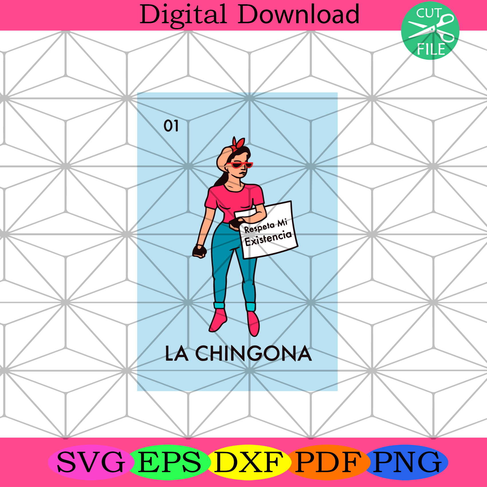 La Chingona Mexican Lottery Card Parody Feminist Svg Trending Svg