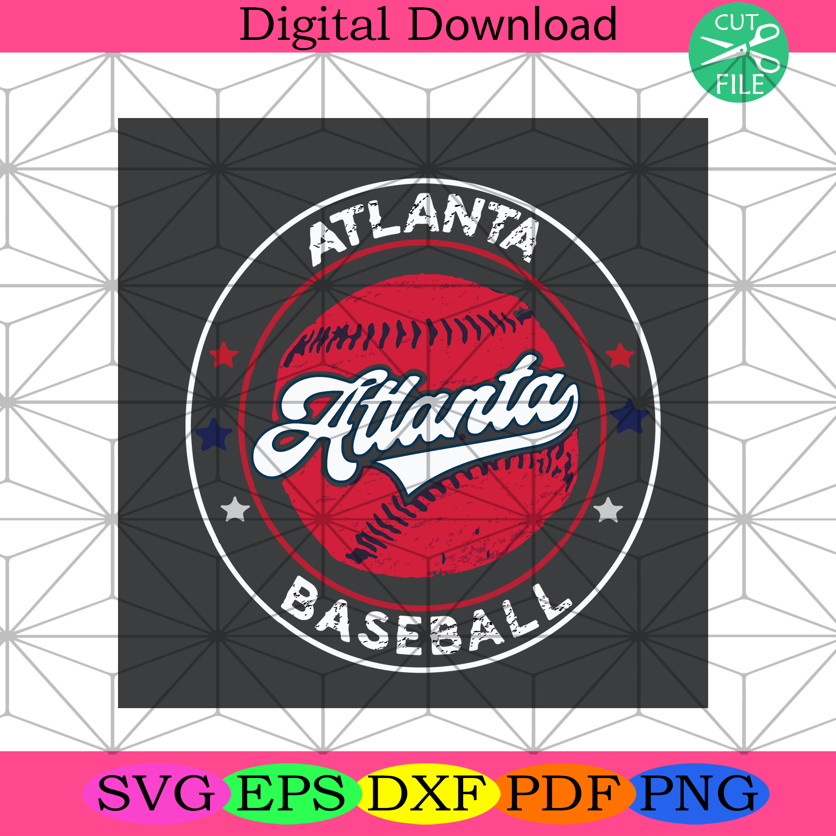 Atlanta Svg Trending Svg, Baseball Svg, Sport Svg, Baseball Team Svg
