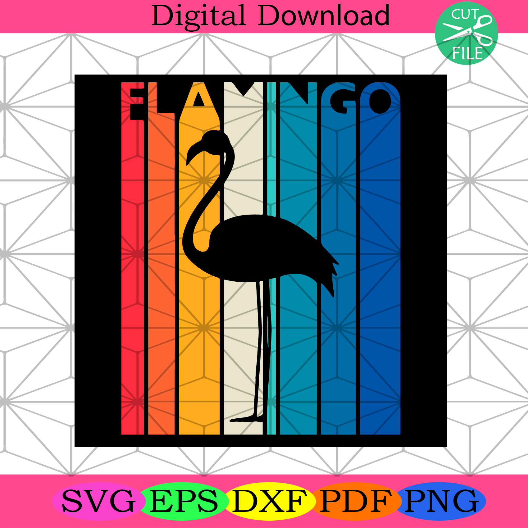 Vintage Flamingo Shirt Retro Svg Trending Svg, Flamingo Svg