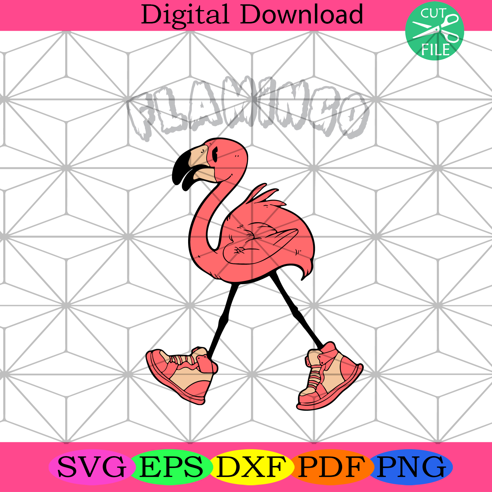 The Vintage Flamingo Walk Style Game Svg Trending Svg, Flamingo Svg