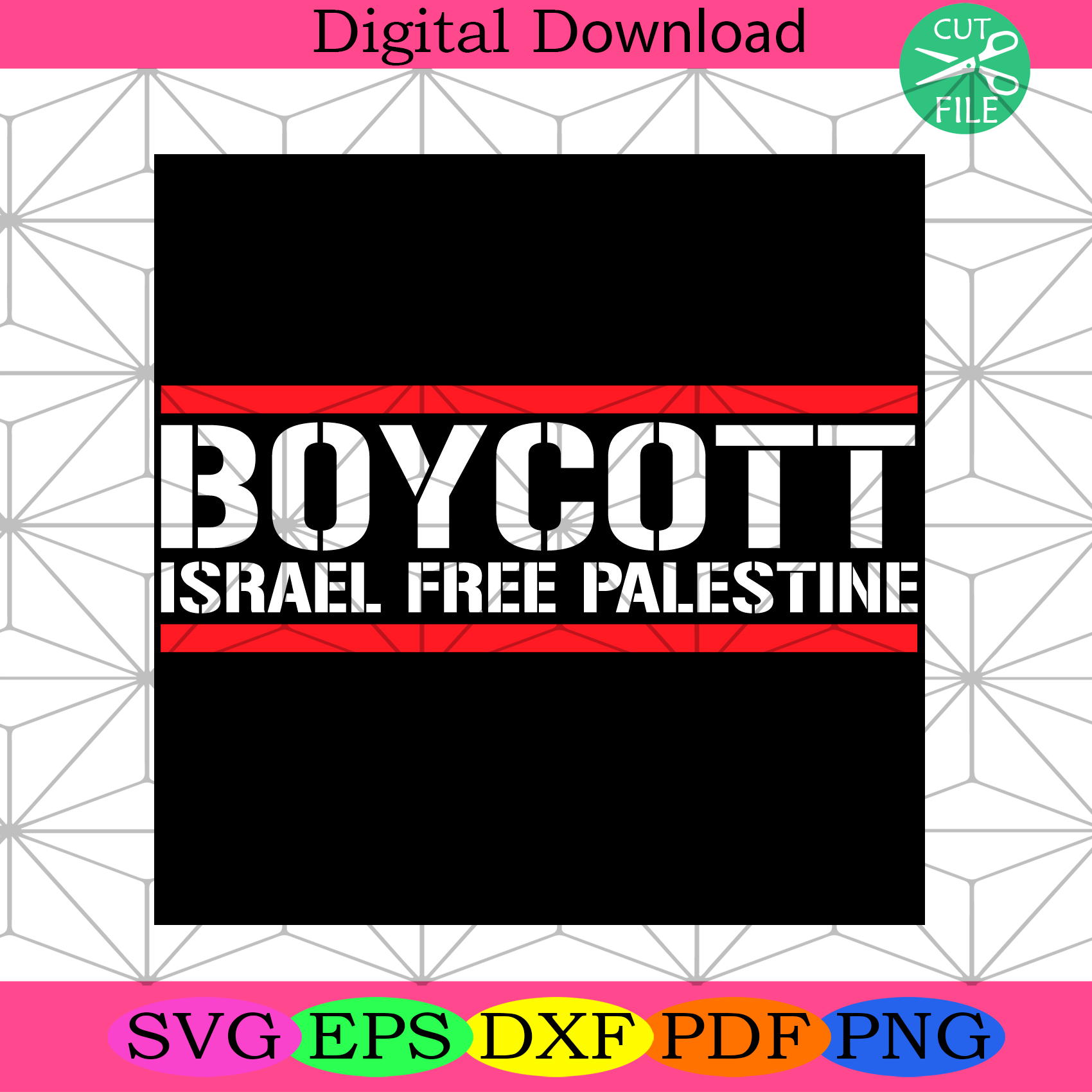 Boycott Israel Free Palestine Svg Trending Svg, Boycott Svg