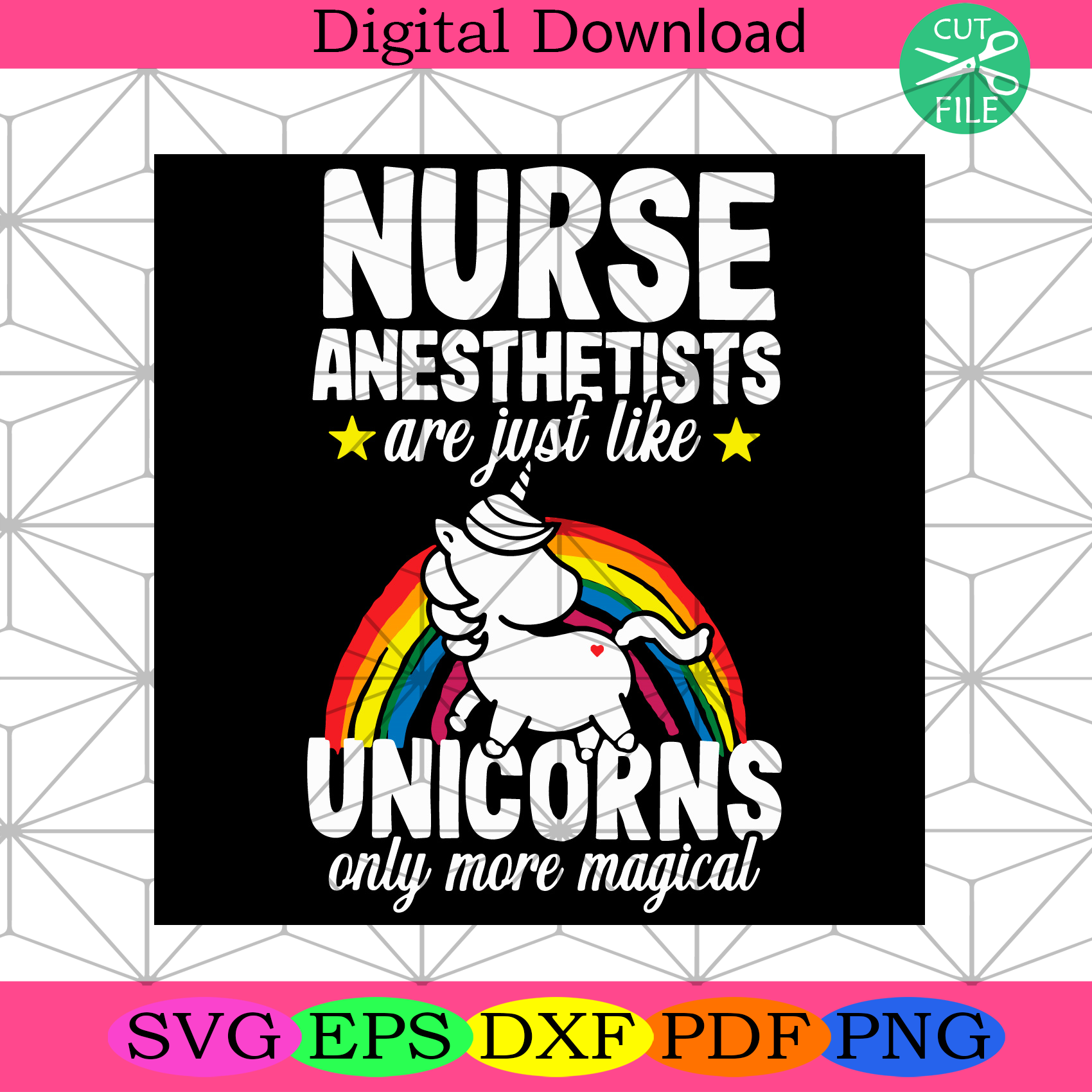 Nurse Anesthetist Unicorn Svg Trending Svg, Nurse Svg, Unicorns Svg