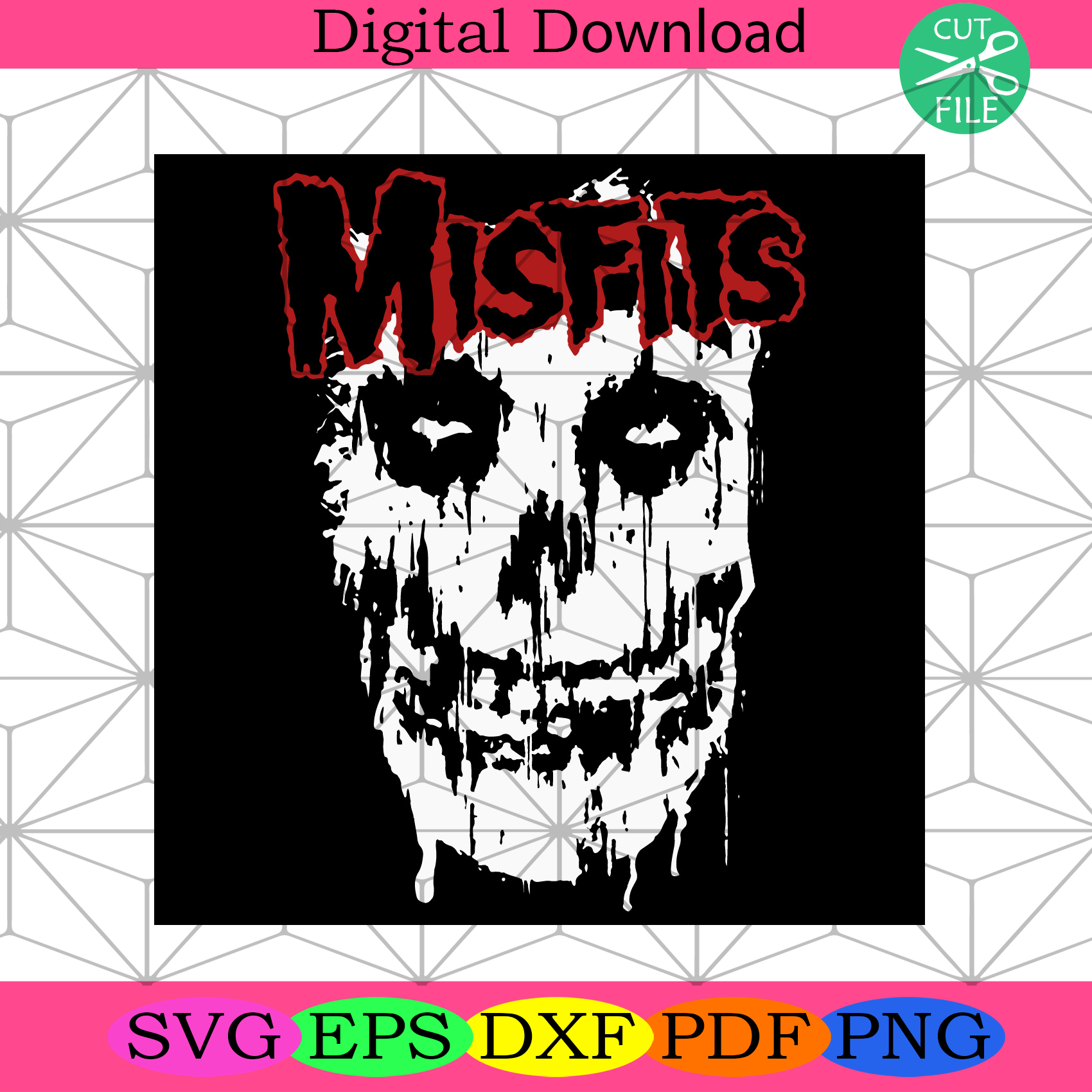 Misfits Splatter Svg Trending Svg, Misfits Svg, Skull Svg