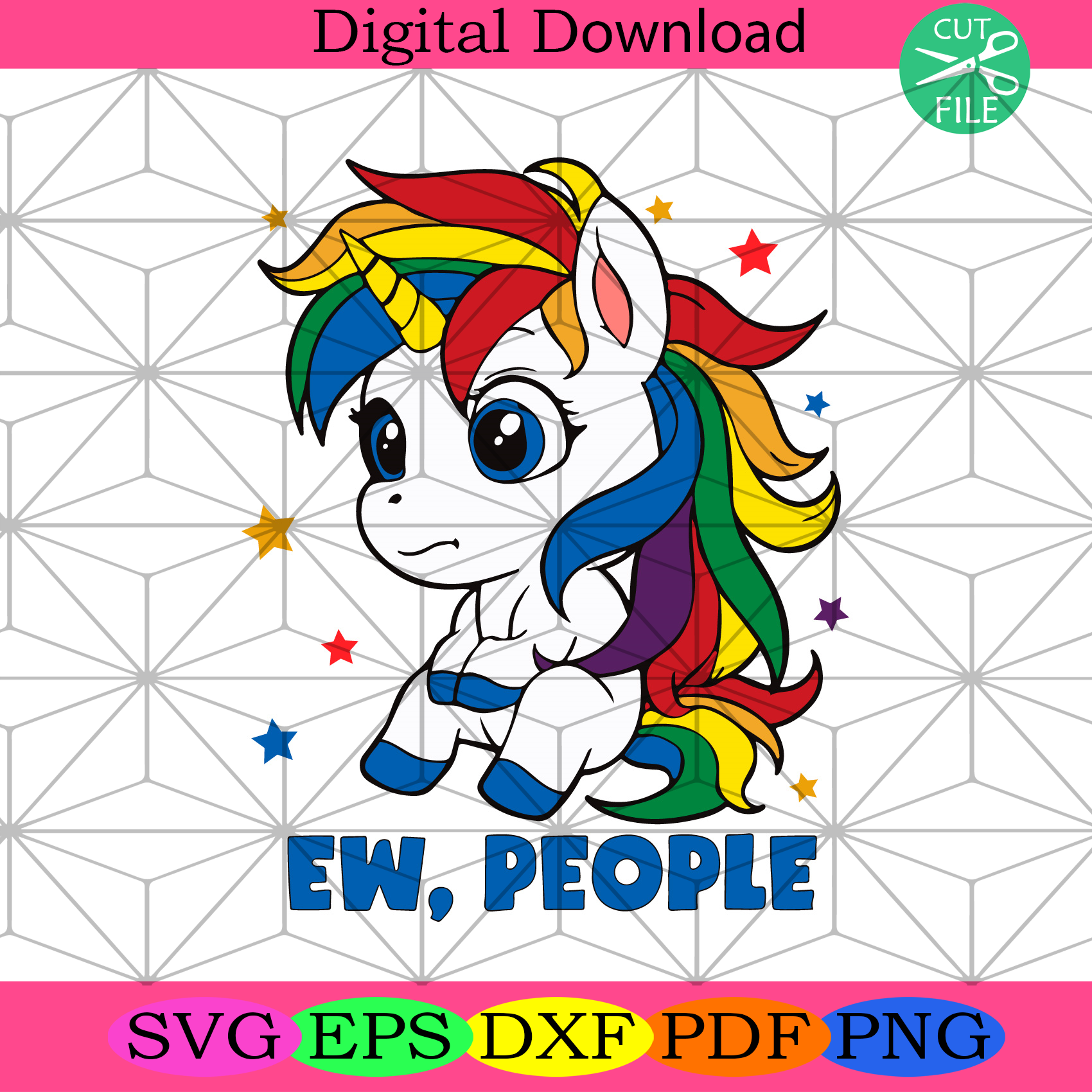 Unicorn Ew People Svg Trending Svg, Unicorn Svg, Rainbow Svg