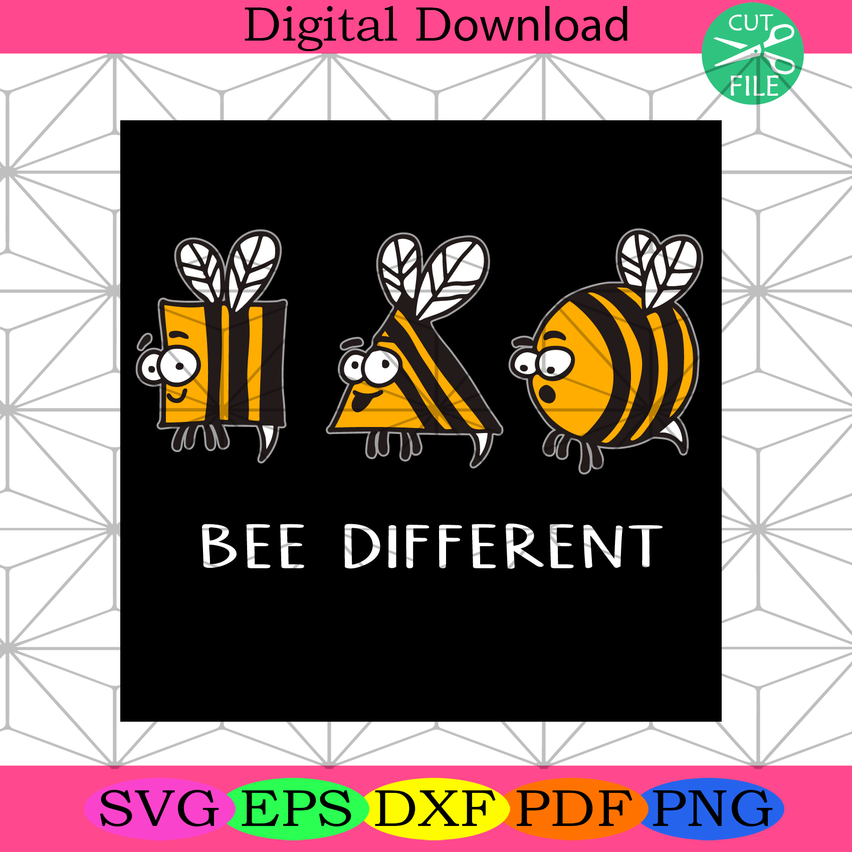 Bee Different Svg Trending Svg, Bee Svg, Queen Bee Svg, Honey Svg