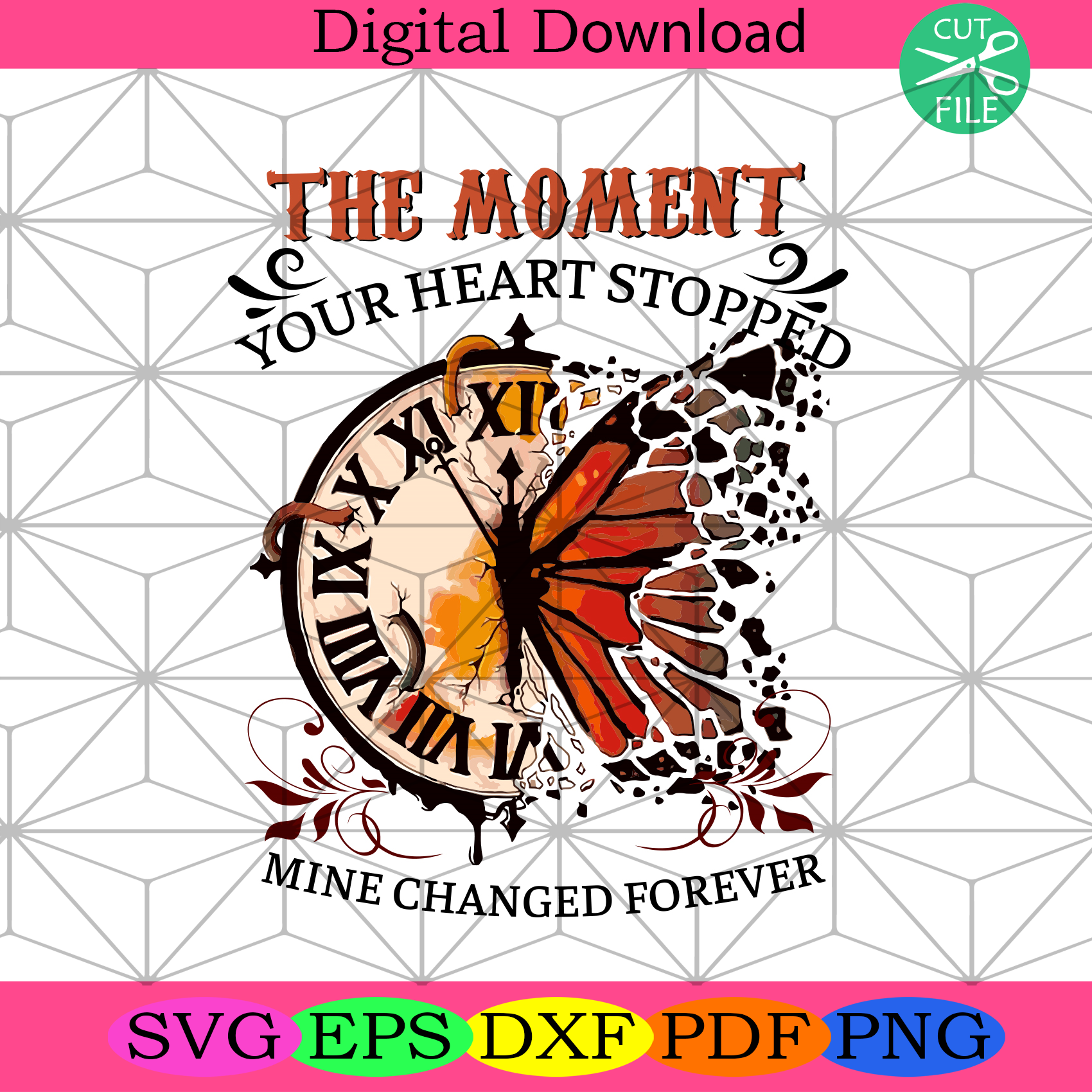 The Moment Your Heart Stopped Mine Changed Forever Svg Trending Svg