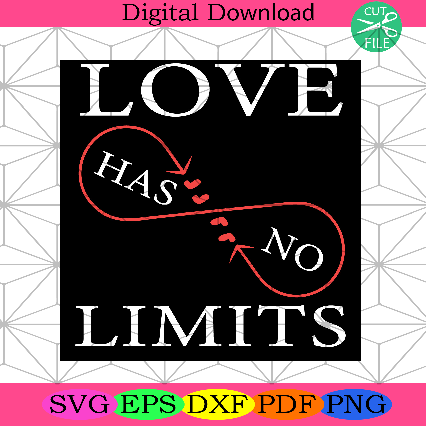 Love Has No Limits Svg Trending Svg, Love Svg, Heart Svg, Arrow Svg