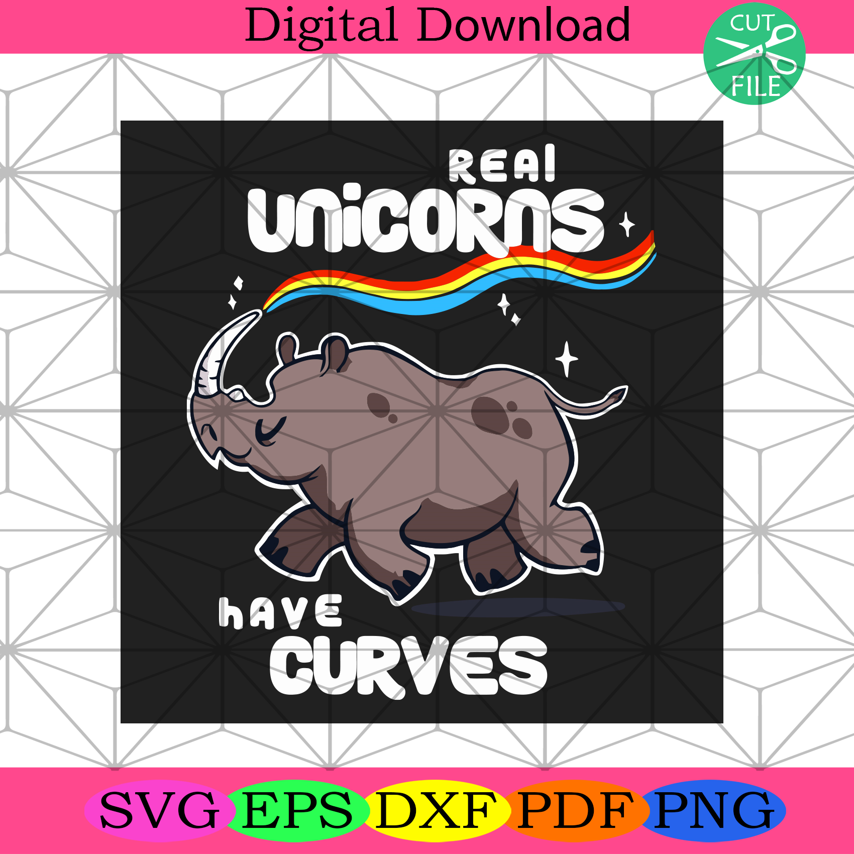 Real Unicorns Have Curves Svg Trending Svg, Unicorn Svg