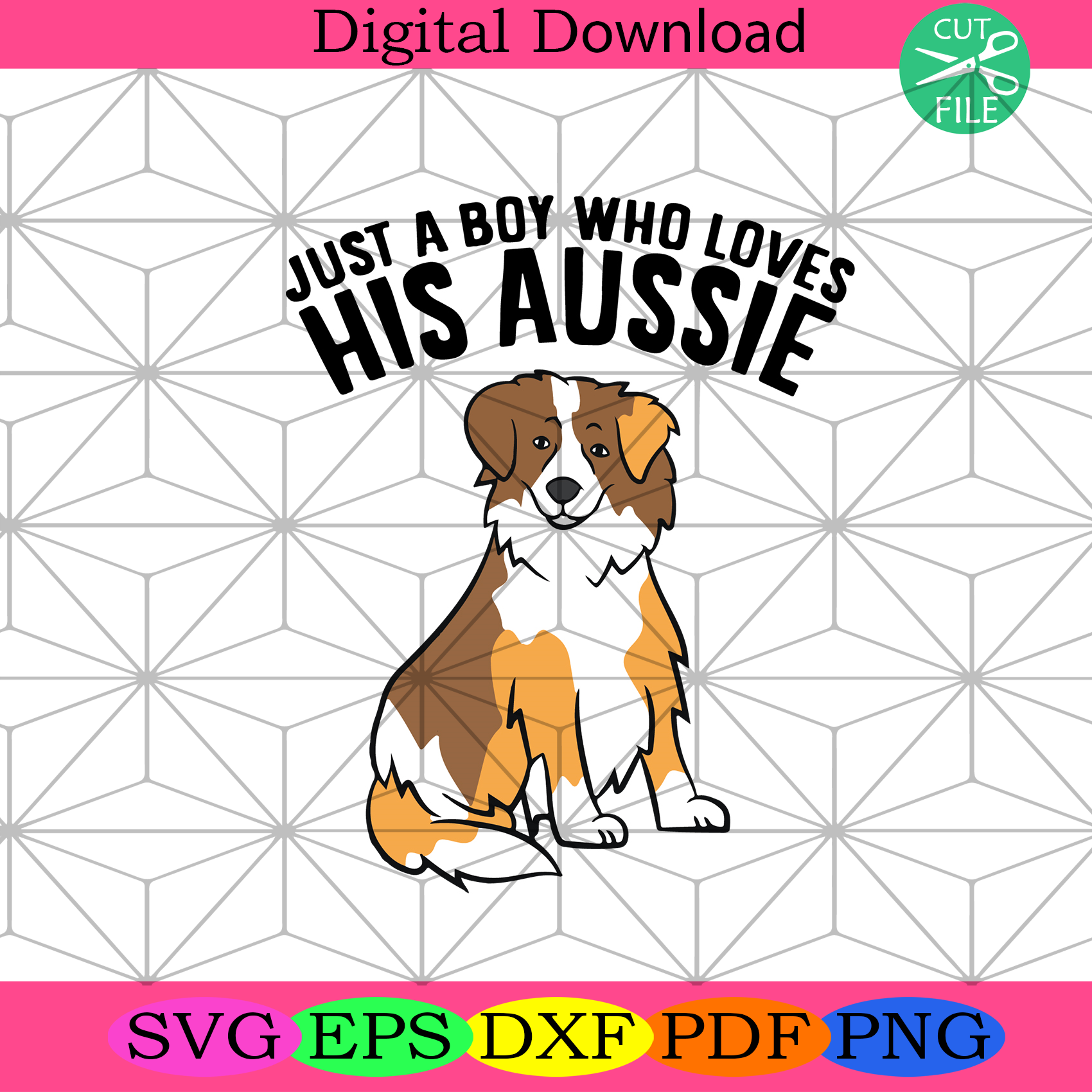 Just a Boy Who Loves His Aussie Svg Trending Svg, Aussie Svg Svg