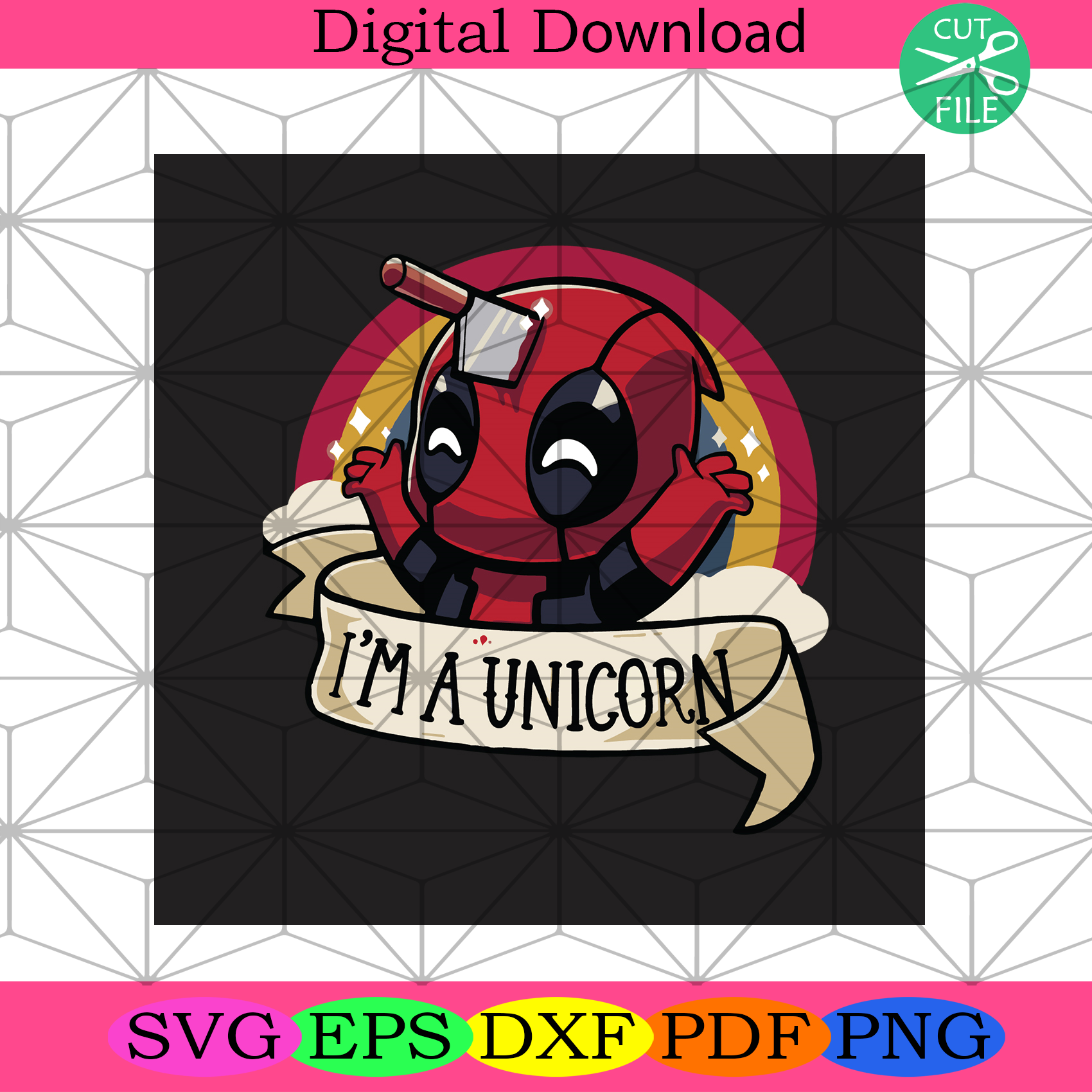 Download Im A Unicorn Svg Trending Svg Deadpool Unicorn Svg Silkysvg