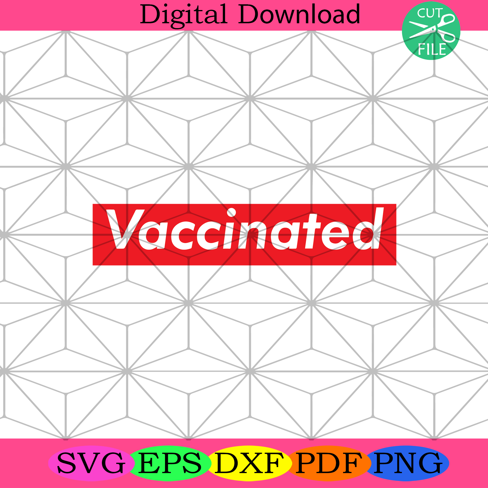 Vaccinated Svg Trending Svg, Vaccination Svg, Supreme Svg