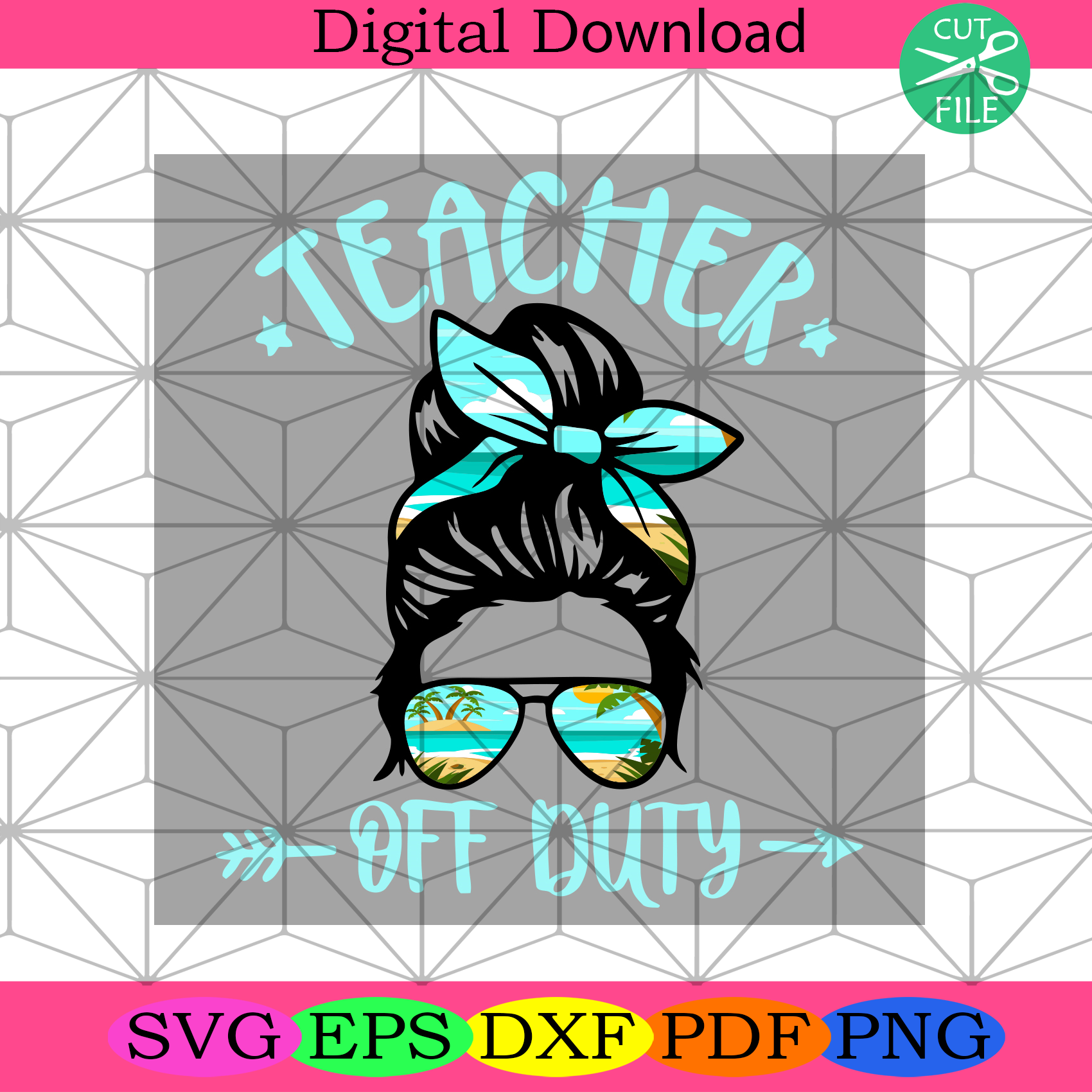 Teacher Of Duty Svg Trending Svg, Teacher Svg, Messy Bun Girl Svg