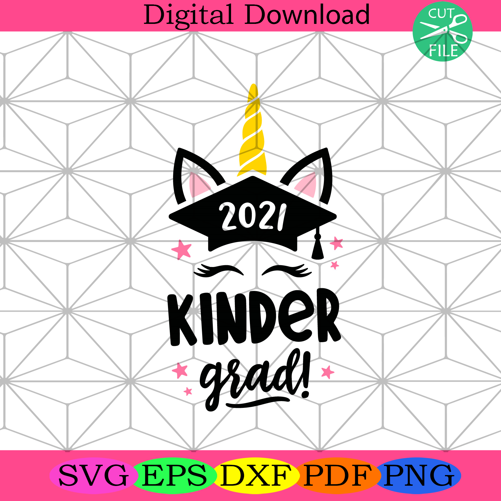 Unicorn Kinder Grad Svg Trending Svg, Unicorn Svg, Graduate Svg