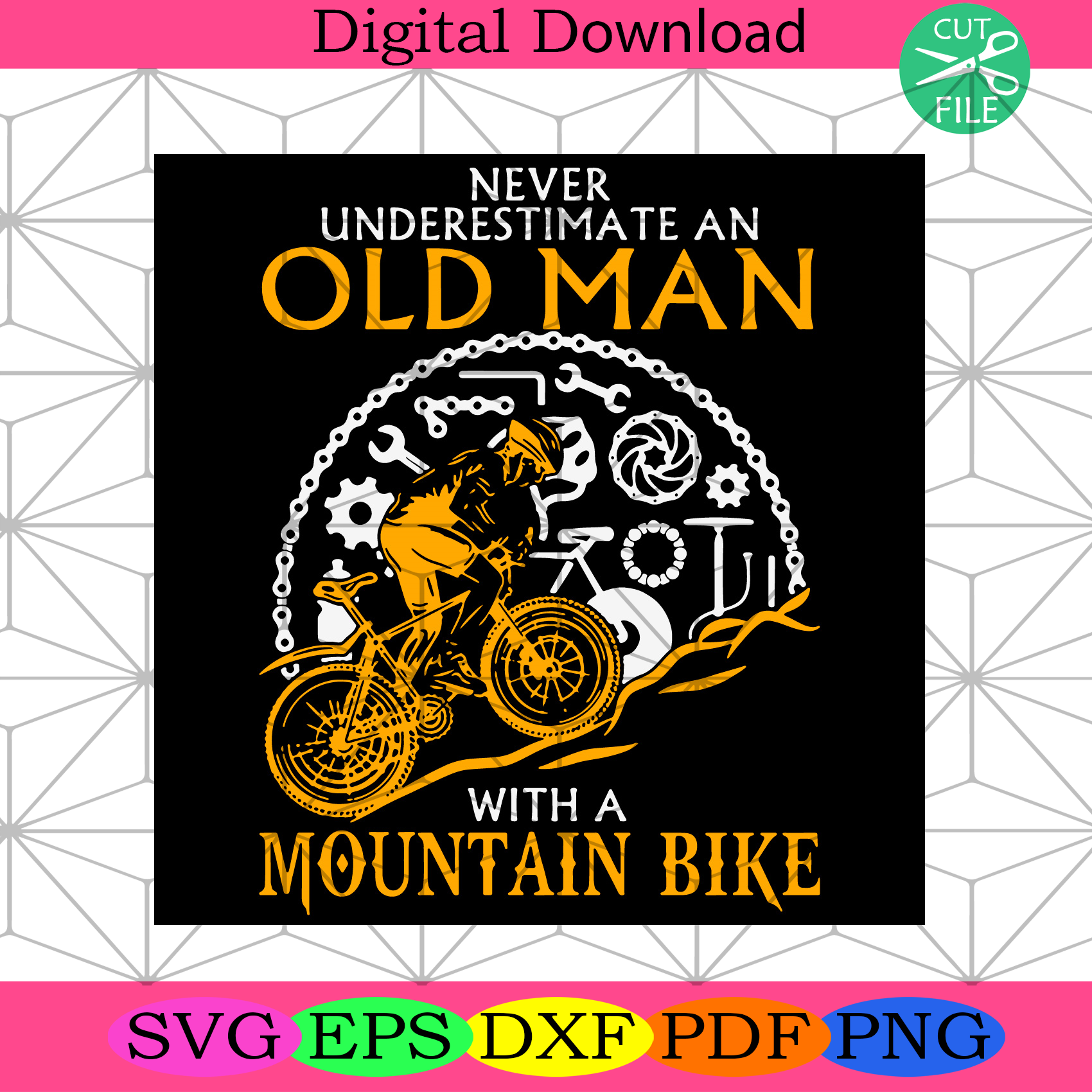 Free Free 181 Mountain Bike Dad Svg SVG PNG EPS DXF File