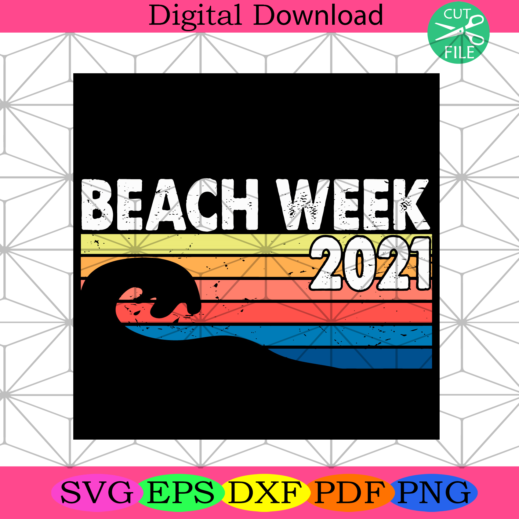 Vintage Beach Week 2021 Svg Trending Svg, Beach Week Svg