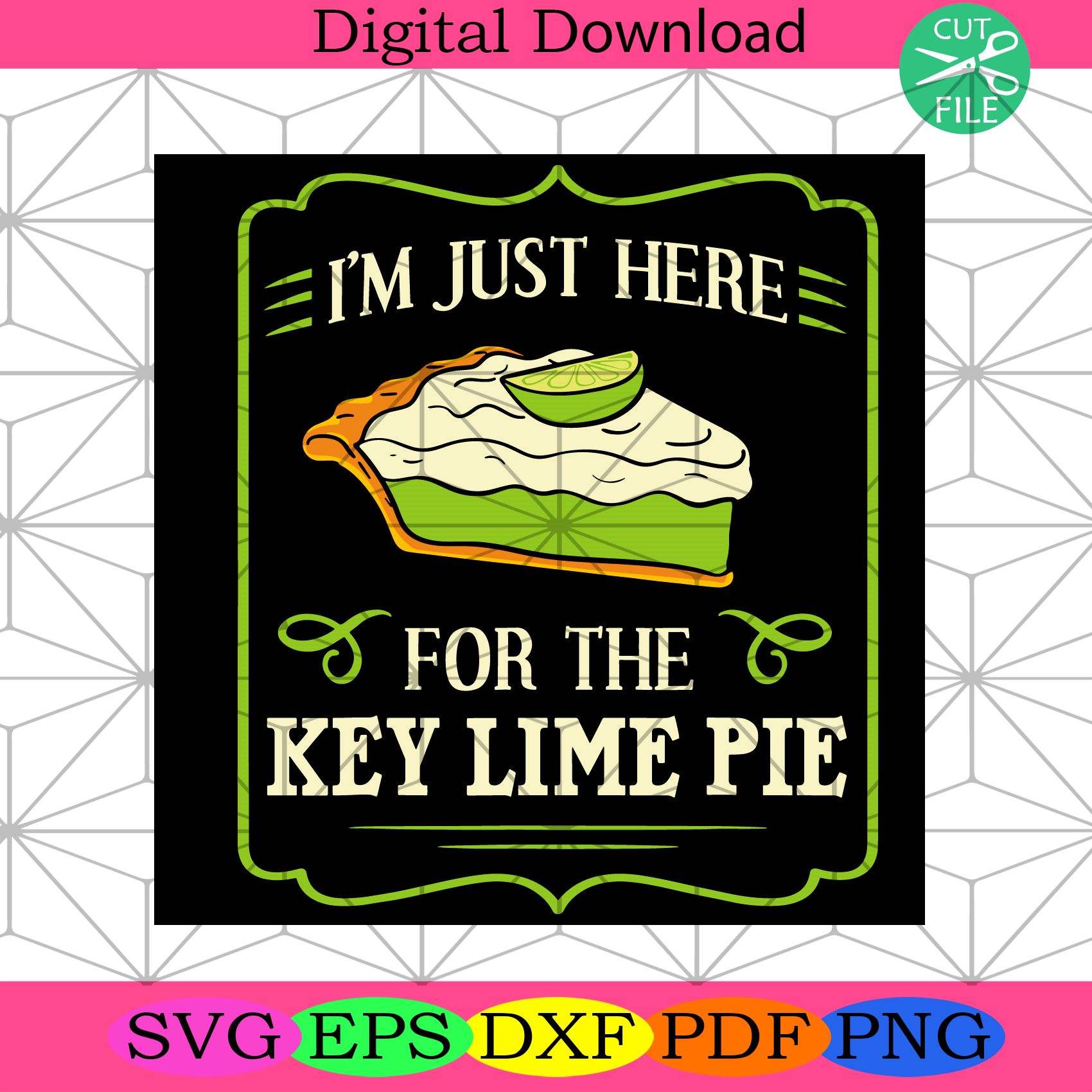 Im Just Here For The Key Lime Pie Svg Trending Svg, Lime Pie Svg