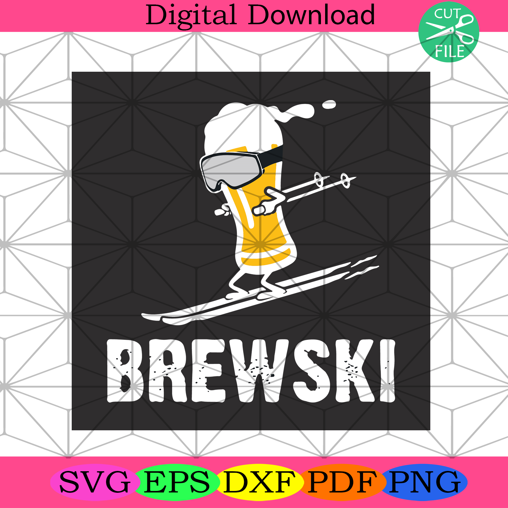 Brewski Skiing Beer Svg Trending Svg, Brewski Beer Svg