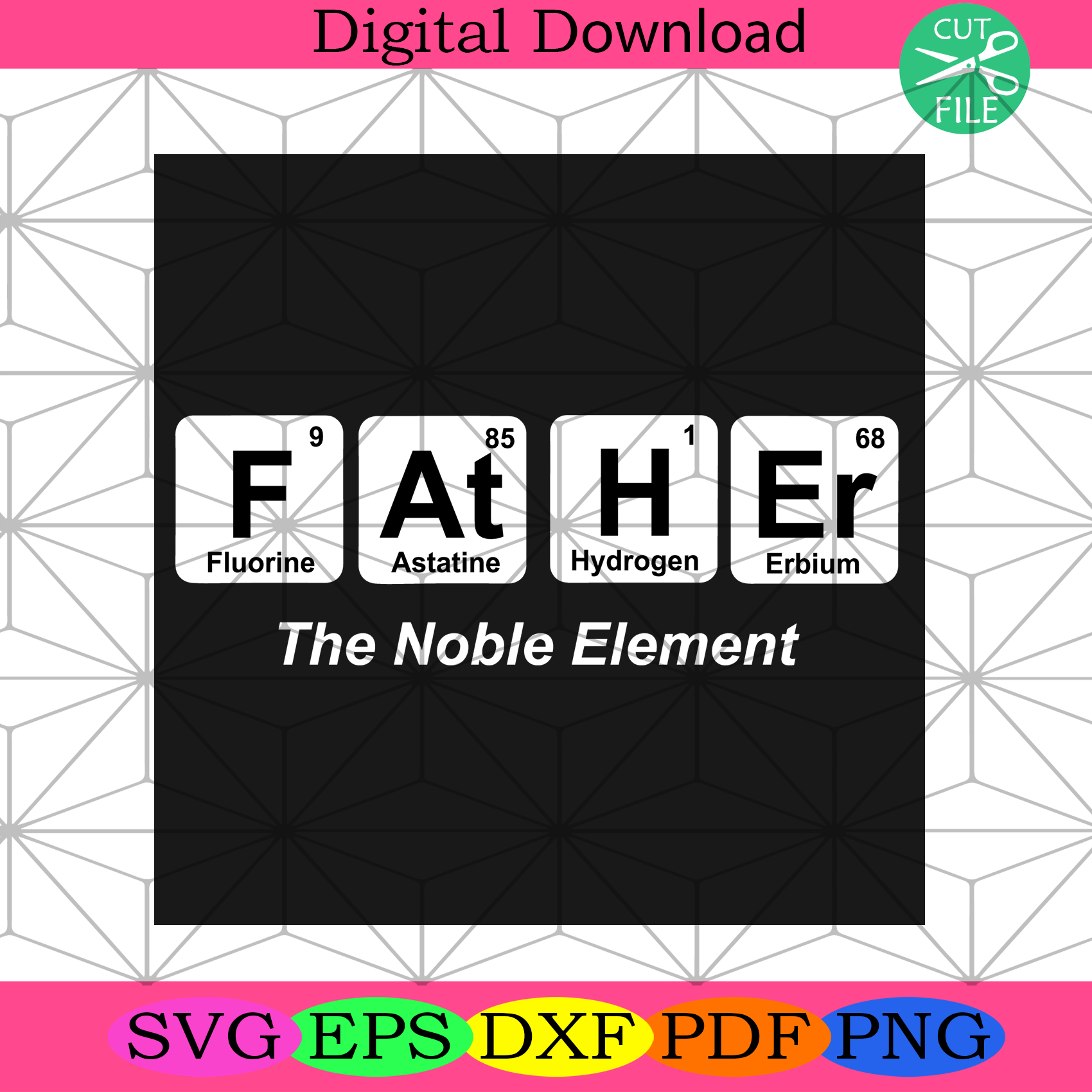 Father The Nobel Element Svg Fathers Day Svg, Father Svg