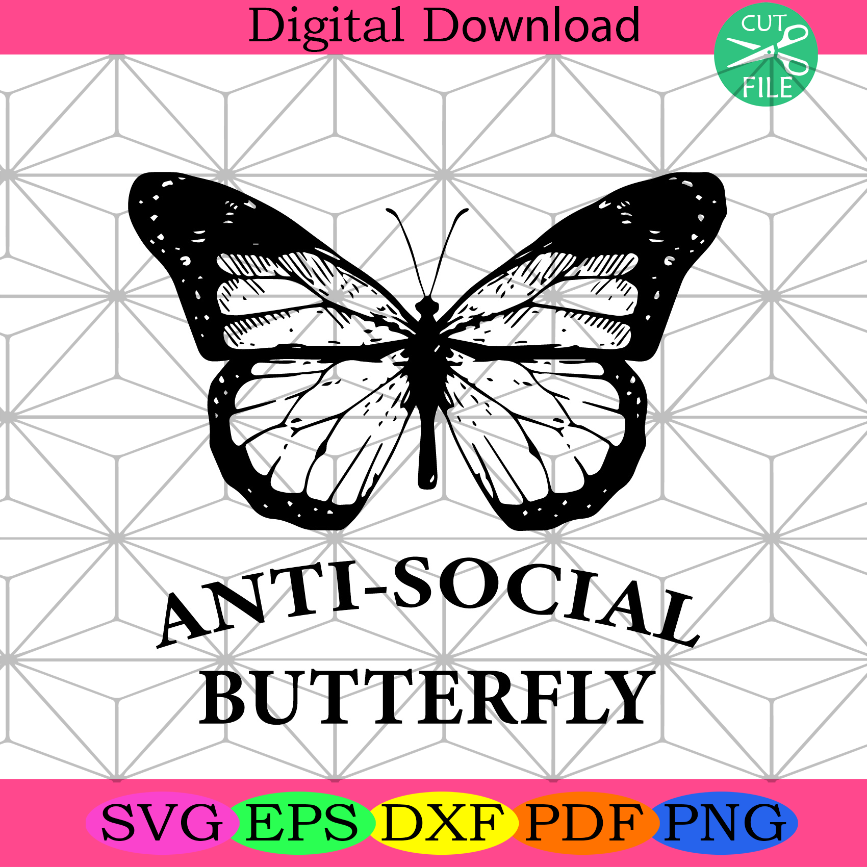 Free Free 208 Antisocial Butterfly Svg SVG PNG EPS DXF File