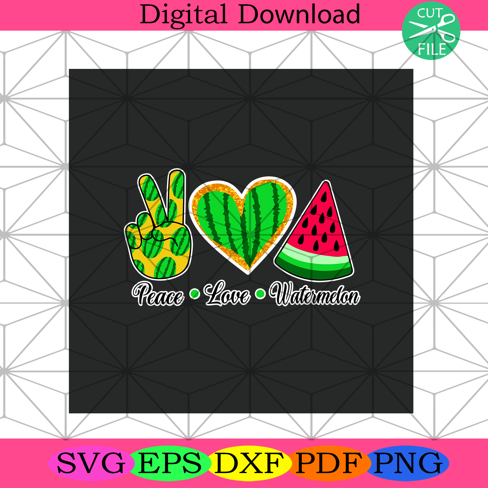 Download Peace Love Watermelon Svg Trending Svg Watermelon Svg Peace Svg Lo Silkysvg