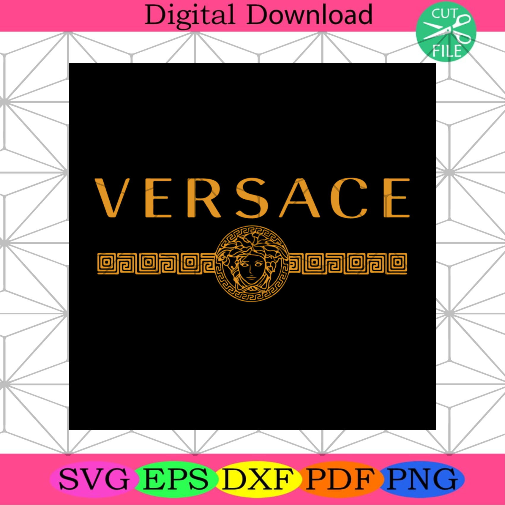 Versace Logo Svg Trending Svg, Fashion Brand Svg, Versace Svg