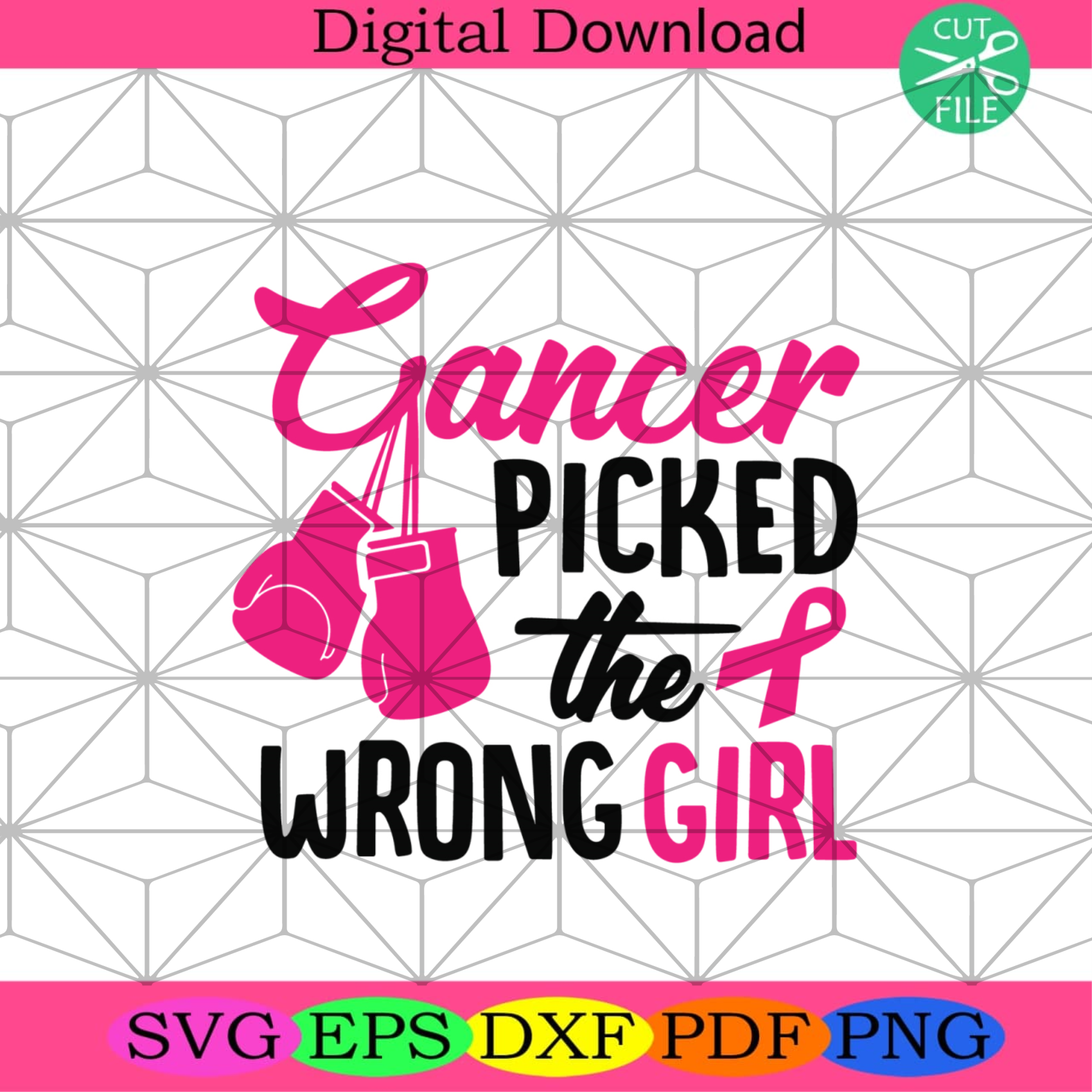 Cancer Picked Svg Trending Svg, Cancer Svg, Cancer Girl Svg