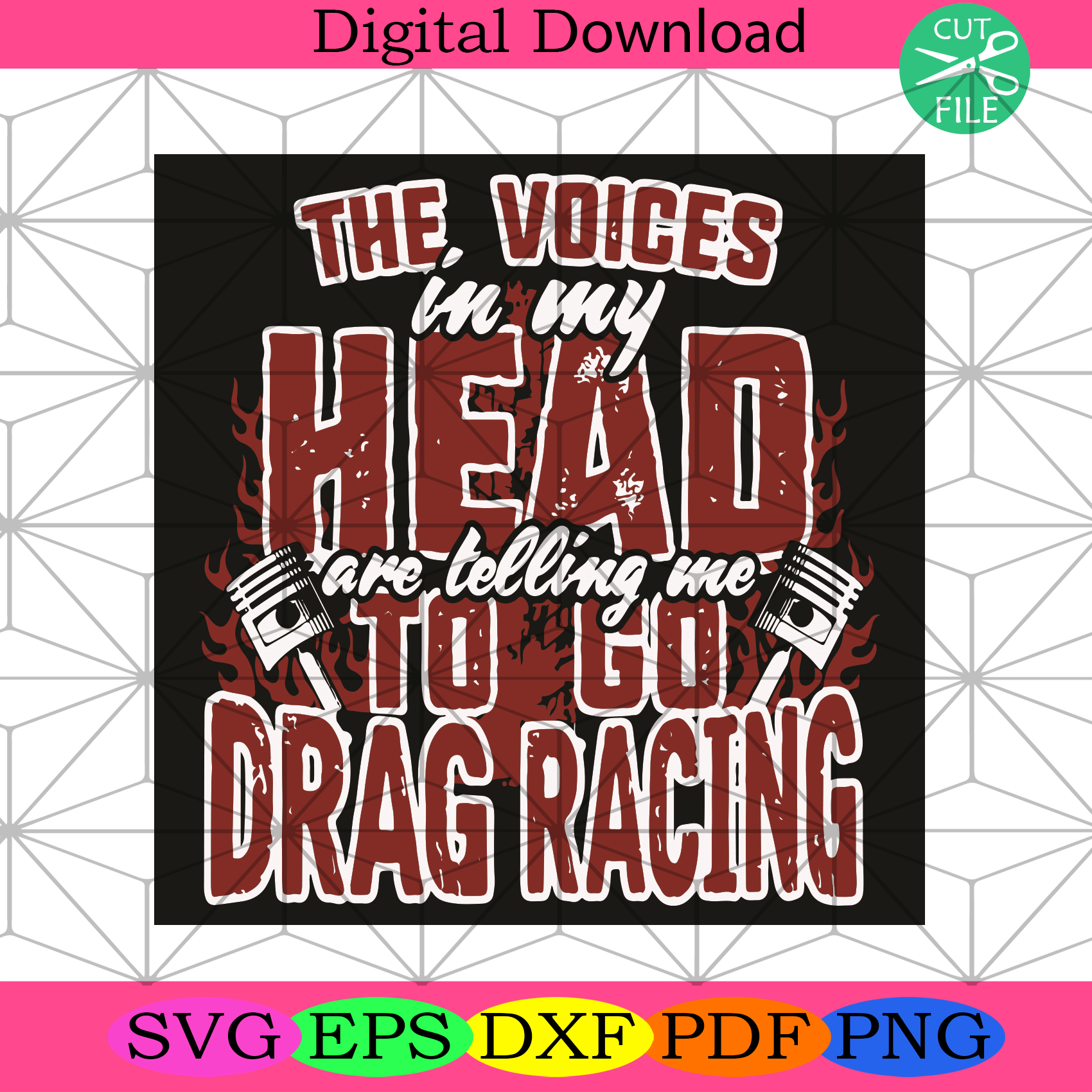 The Voice In My Head Are Telling Me To Go Drag Racing Svg Trending Sv