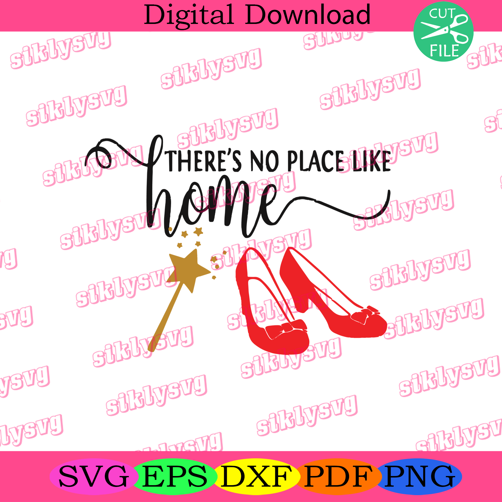 Theres No Place Like Home Trending Svg, Quotes Svg, Home Svg - SilkySVG