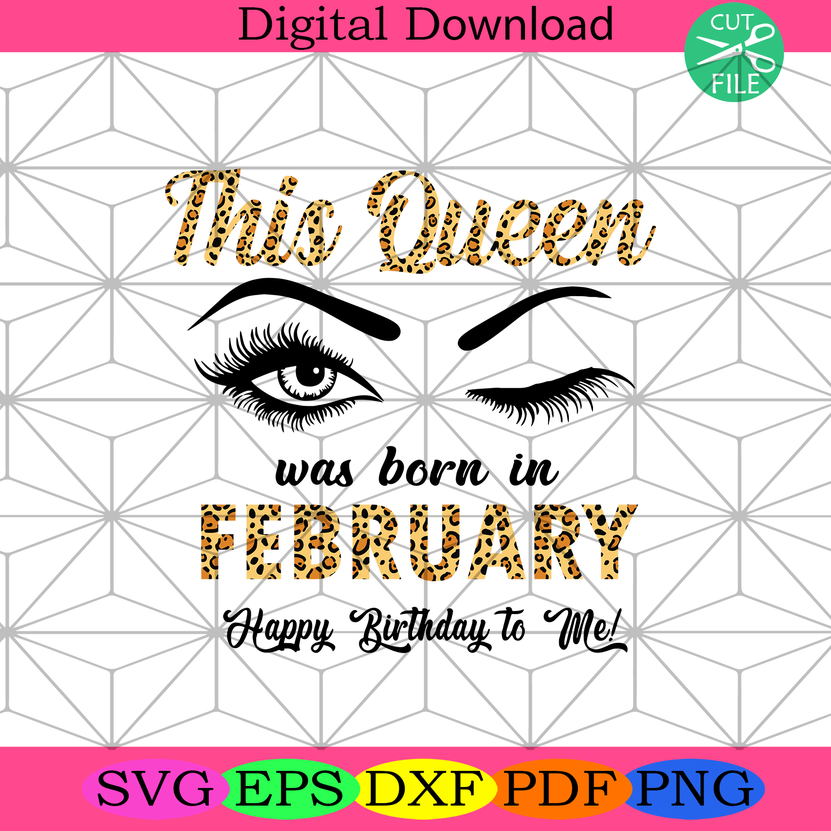 This Queen Was Born In February Svg Birthday Svg Queen Svg Birthday Silkysvg