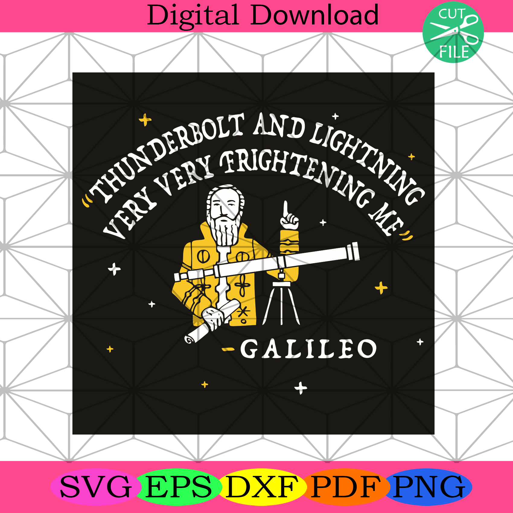 Thunderbolt And Lightning Very Very Frightening Me Galileo Svg Trendi